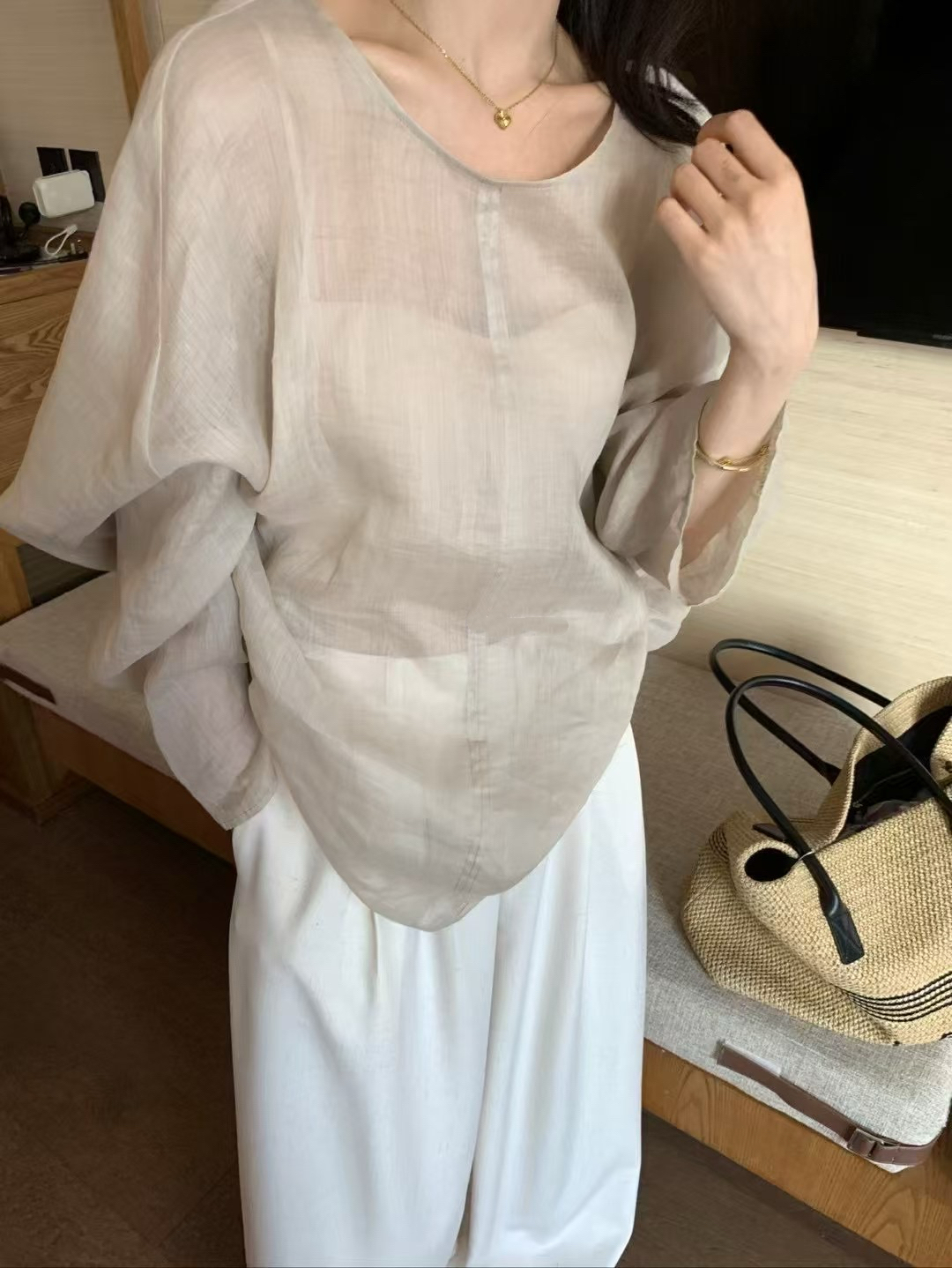 清冷苧麻鬆弛上衣17
