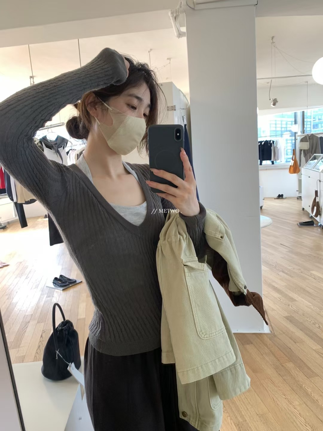 掛脖純欲針織兩件套14