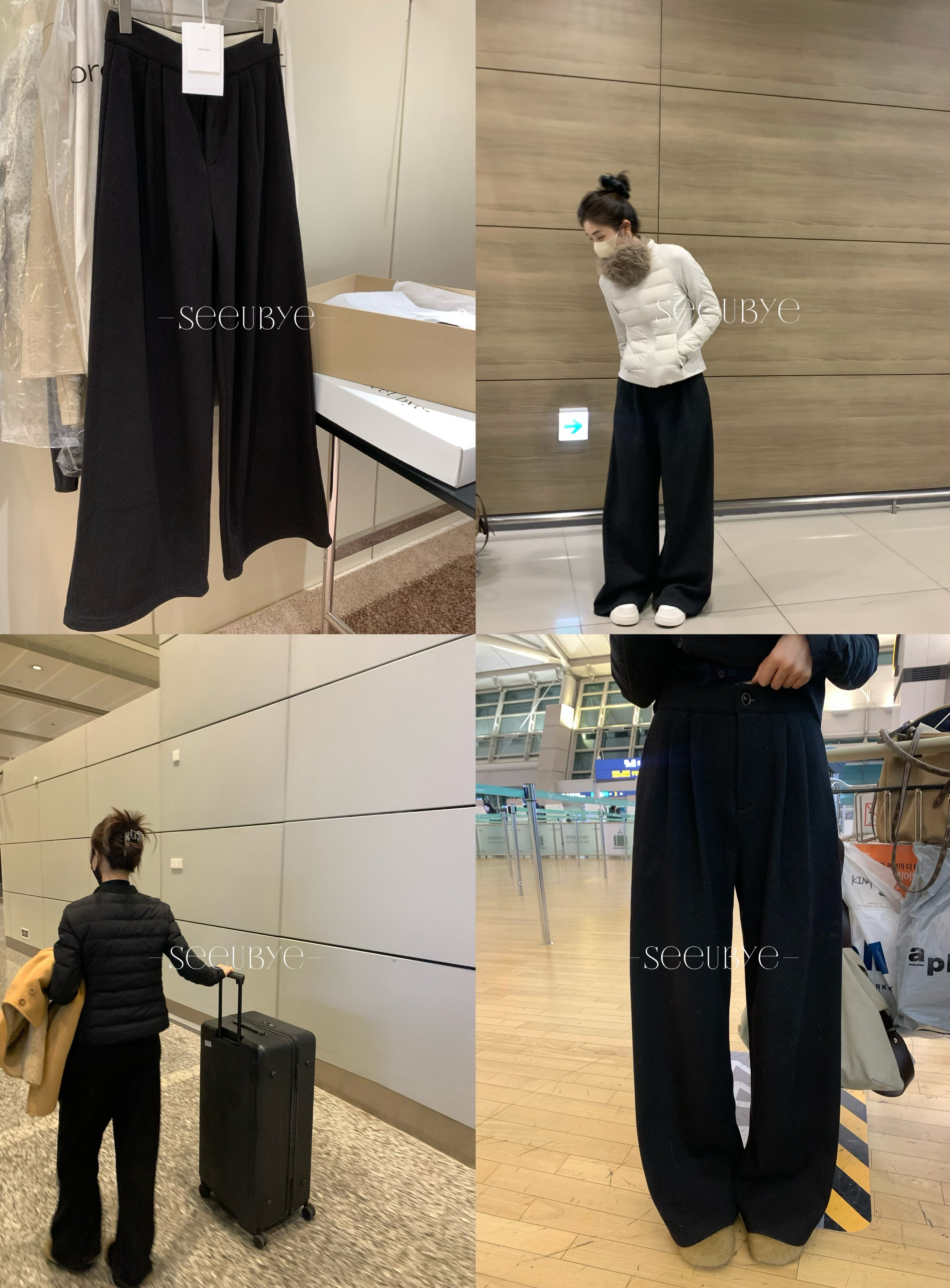 主推呢子加絨闊腿褲8