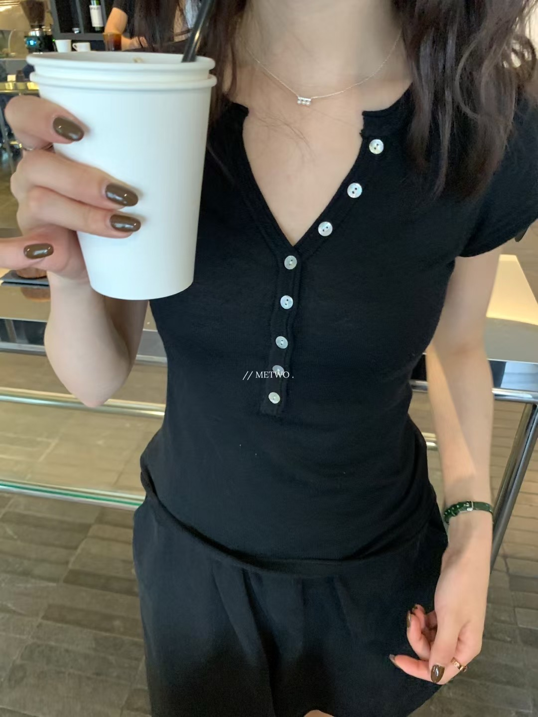 紙片人5色紐扣針織4