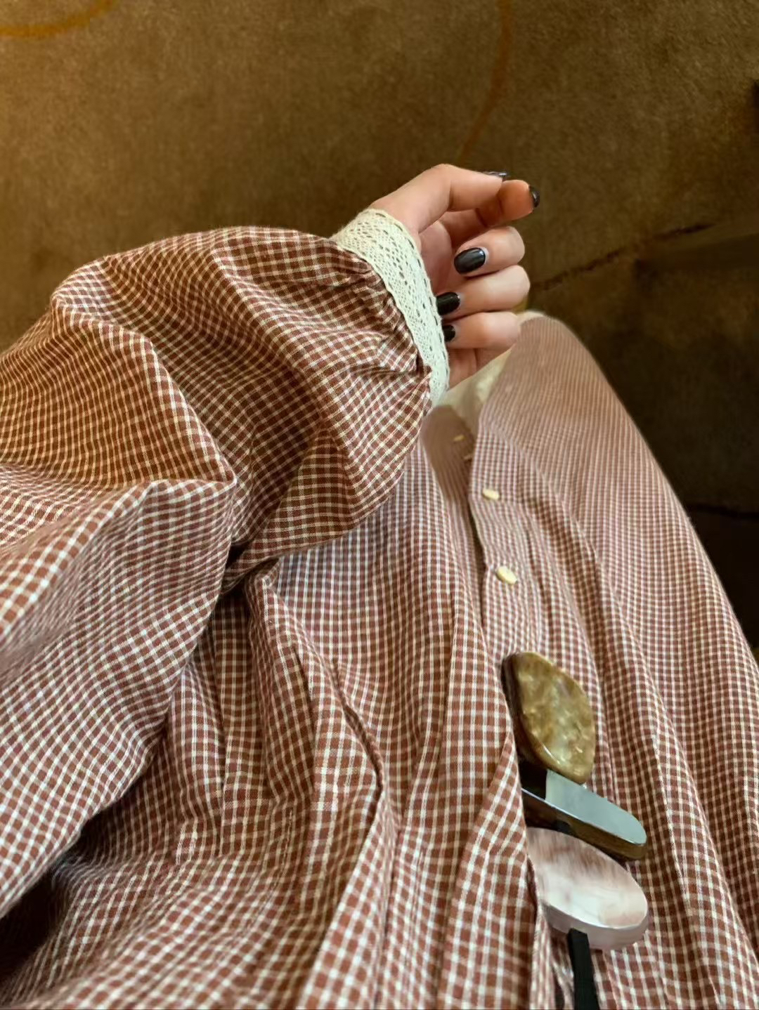 日系.格子襯衫裙8