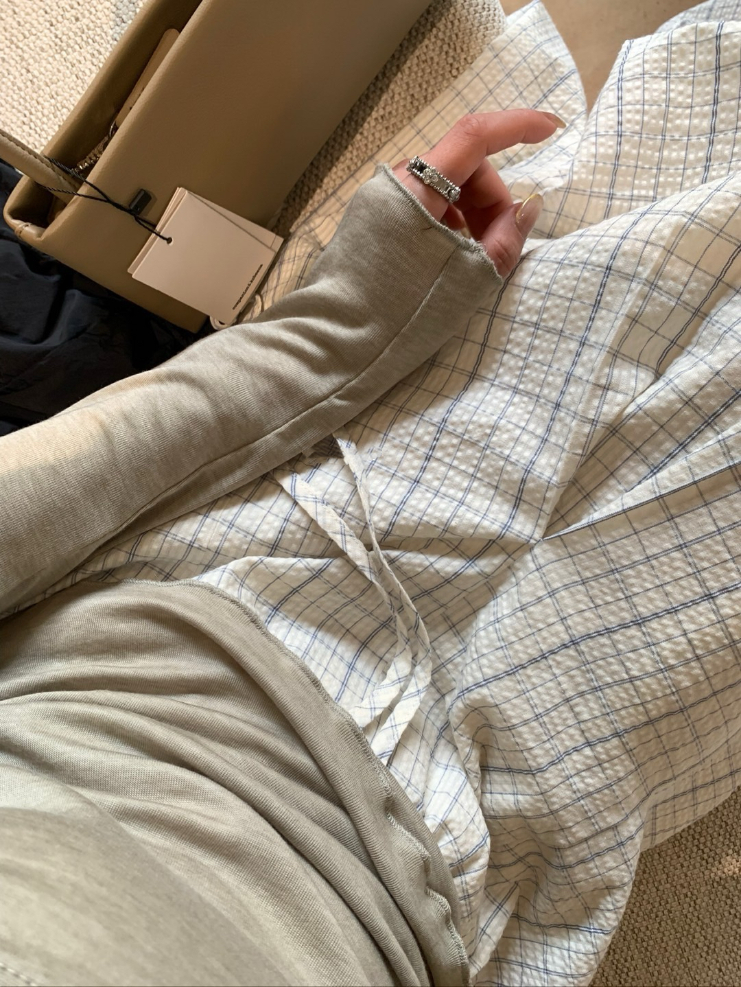 韓代假兩件上衣15