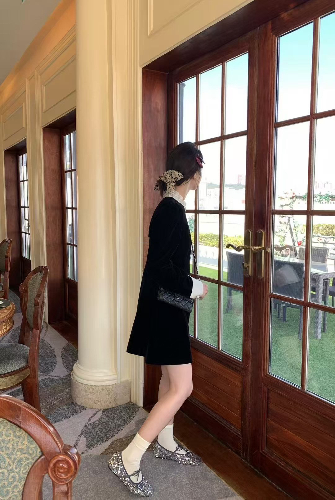 年服絲絨連衣裙8