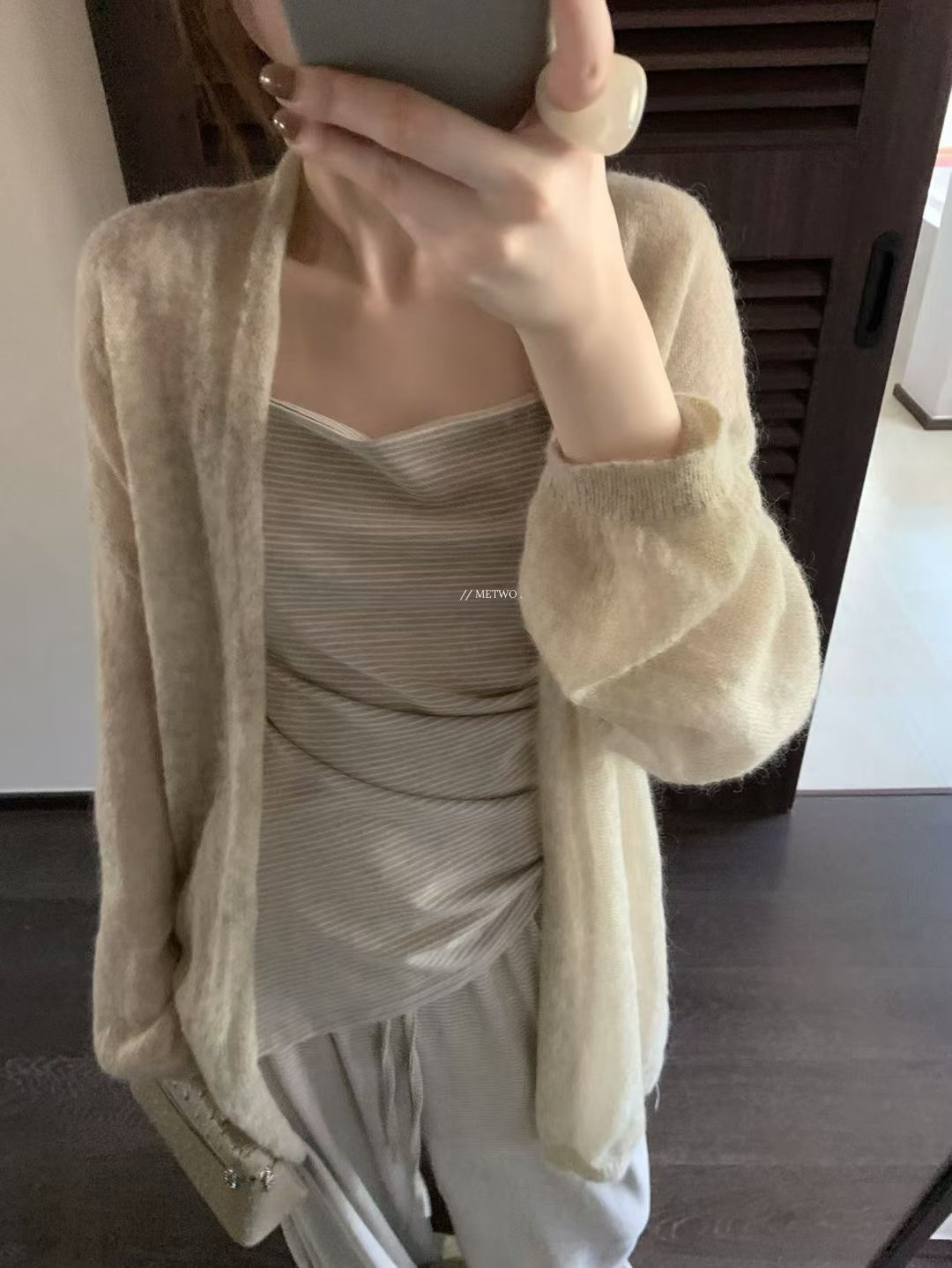 馬海毛毛衫➕呢子吊帶➕呢子褲（三件套）3