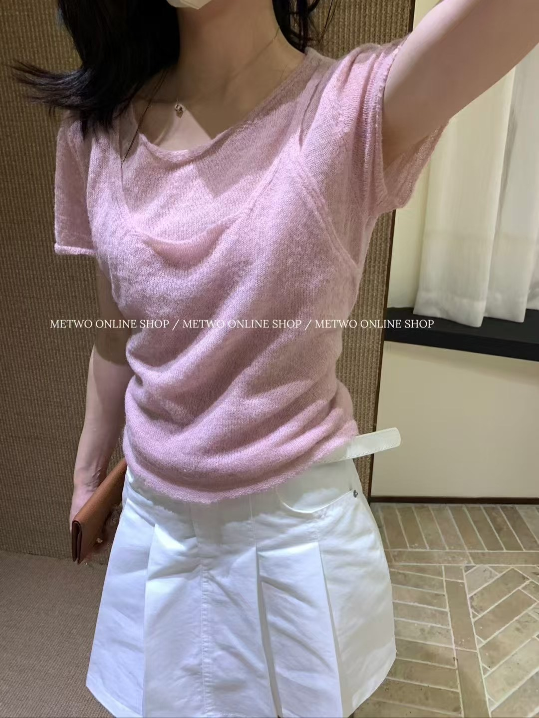 韓式假兩件小衫19