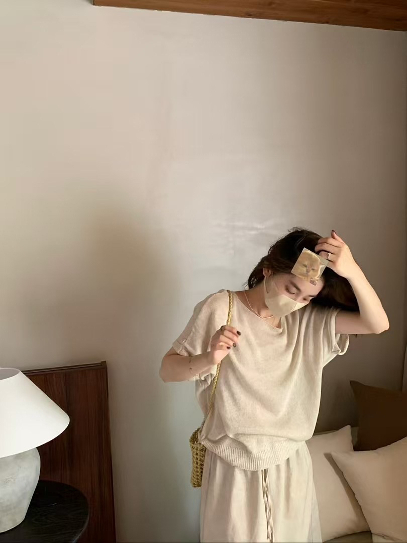 蝙蝠袖苧麻針織衫4