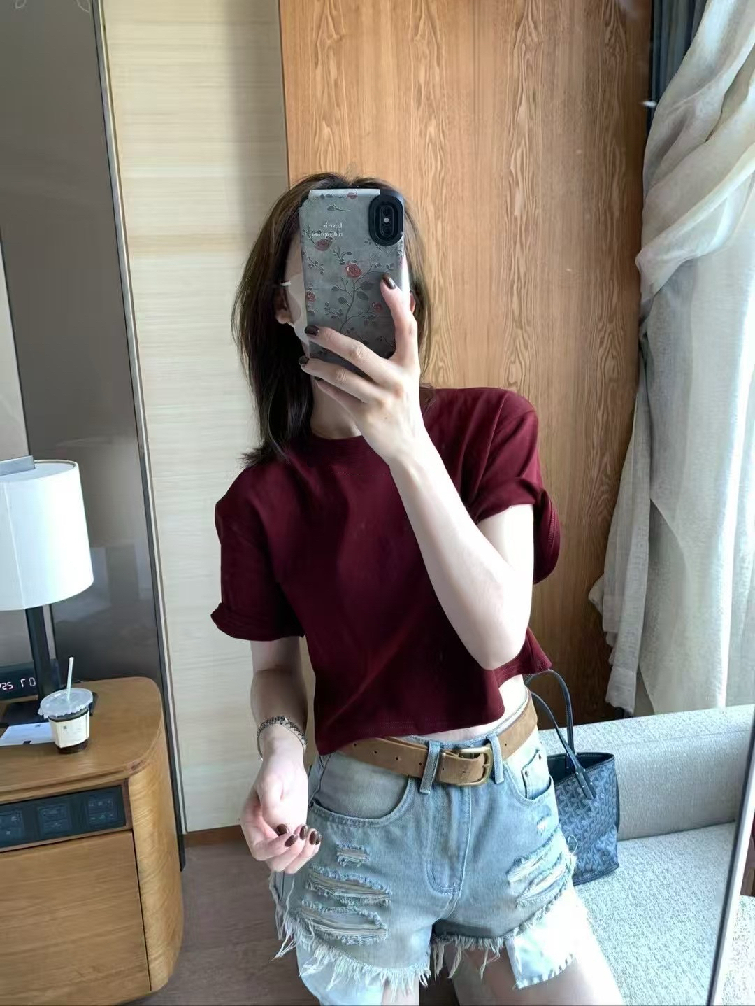 正肩100%純棉短tee20