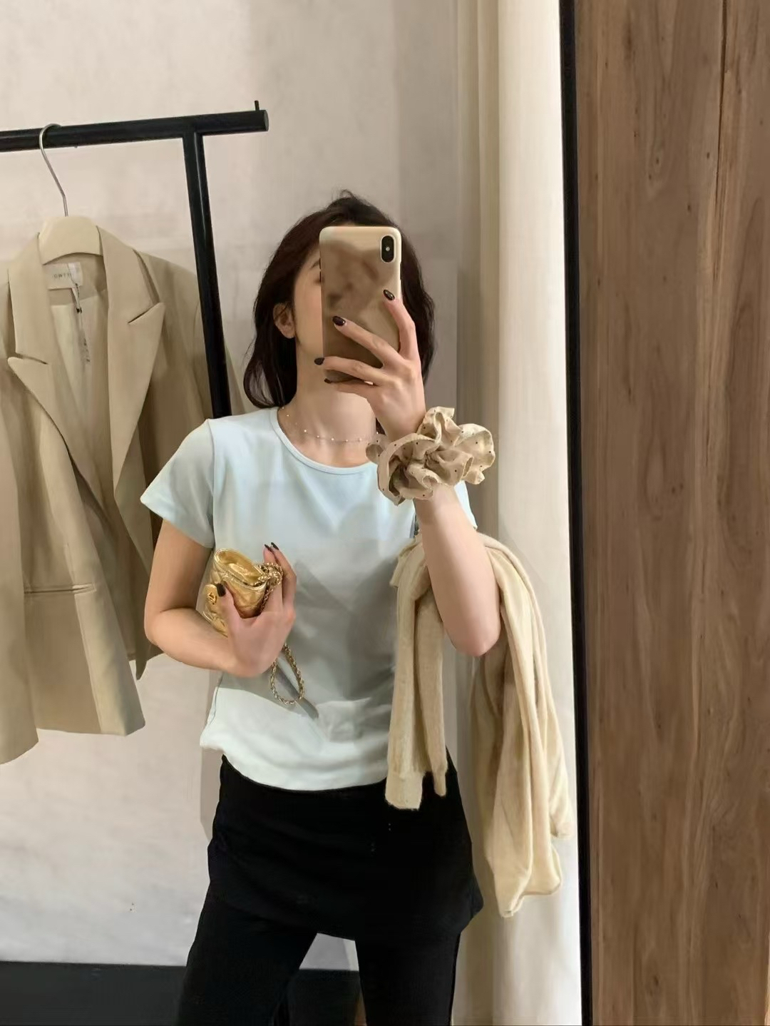 8色！skim*正肩紙片tee24