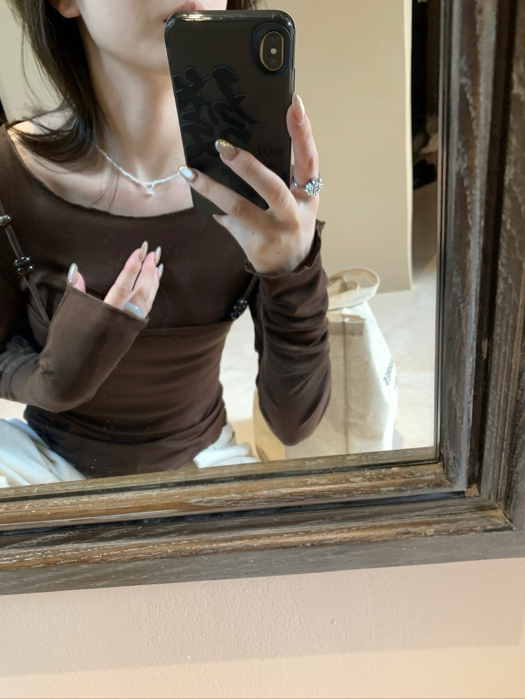 韓代假兩件上衣6