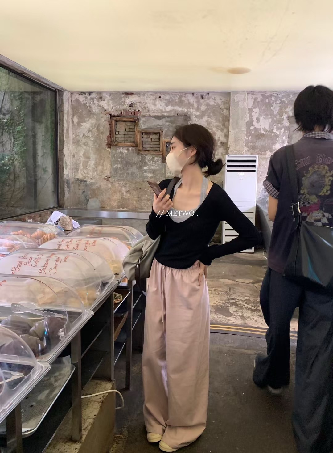 掛脖純欲針織兩件套7