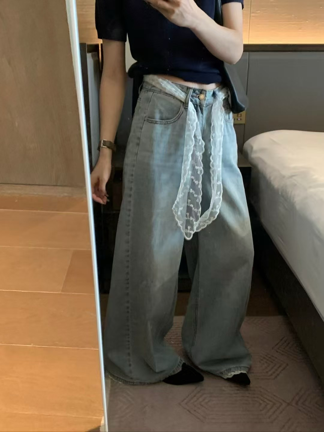 蕾絲主推牛仔褲1