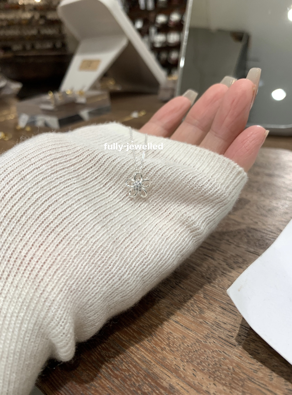 Sunflower滿鑽925純銀韓國項鍊4