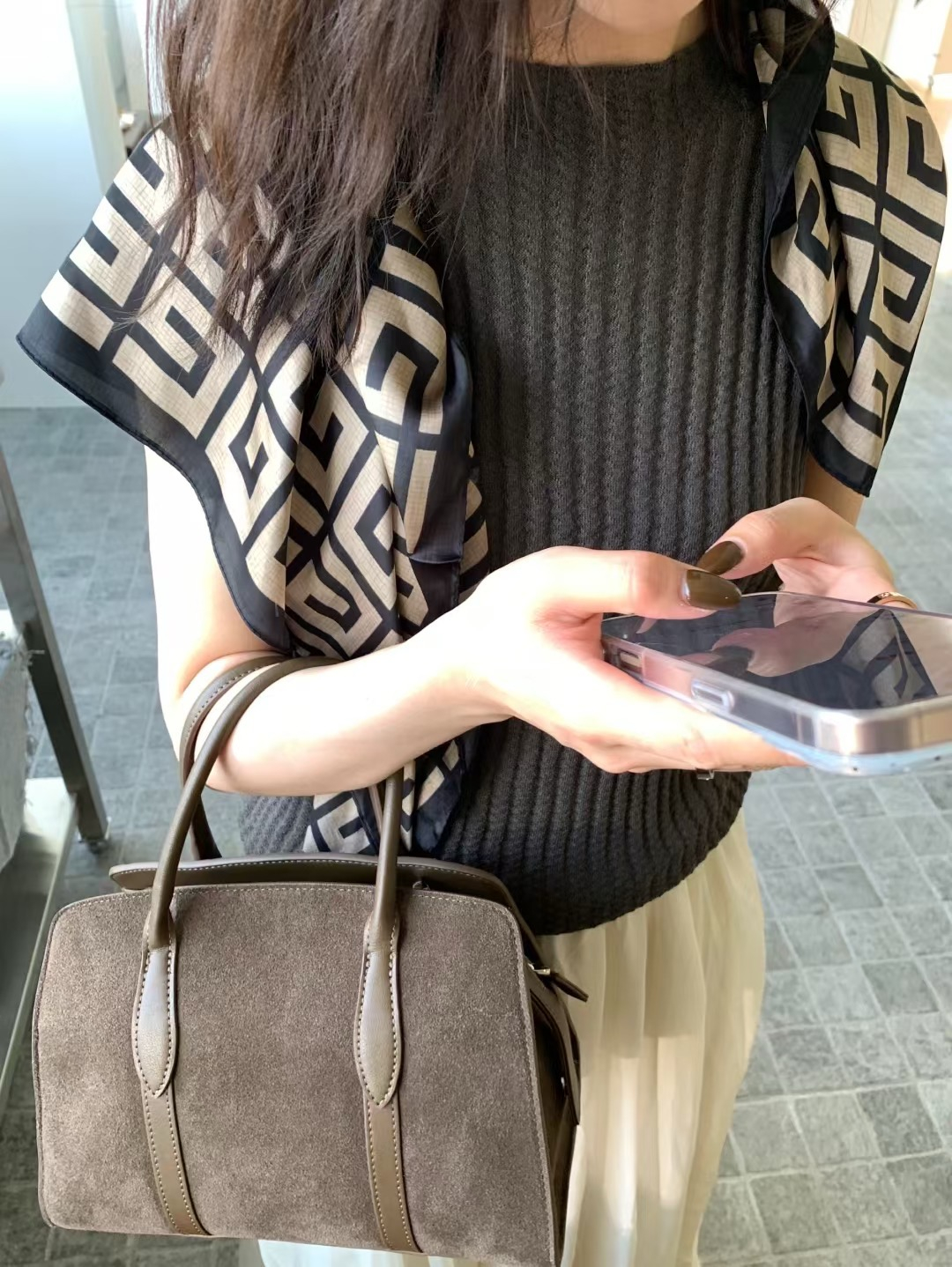 針織坑條氣質背心9