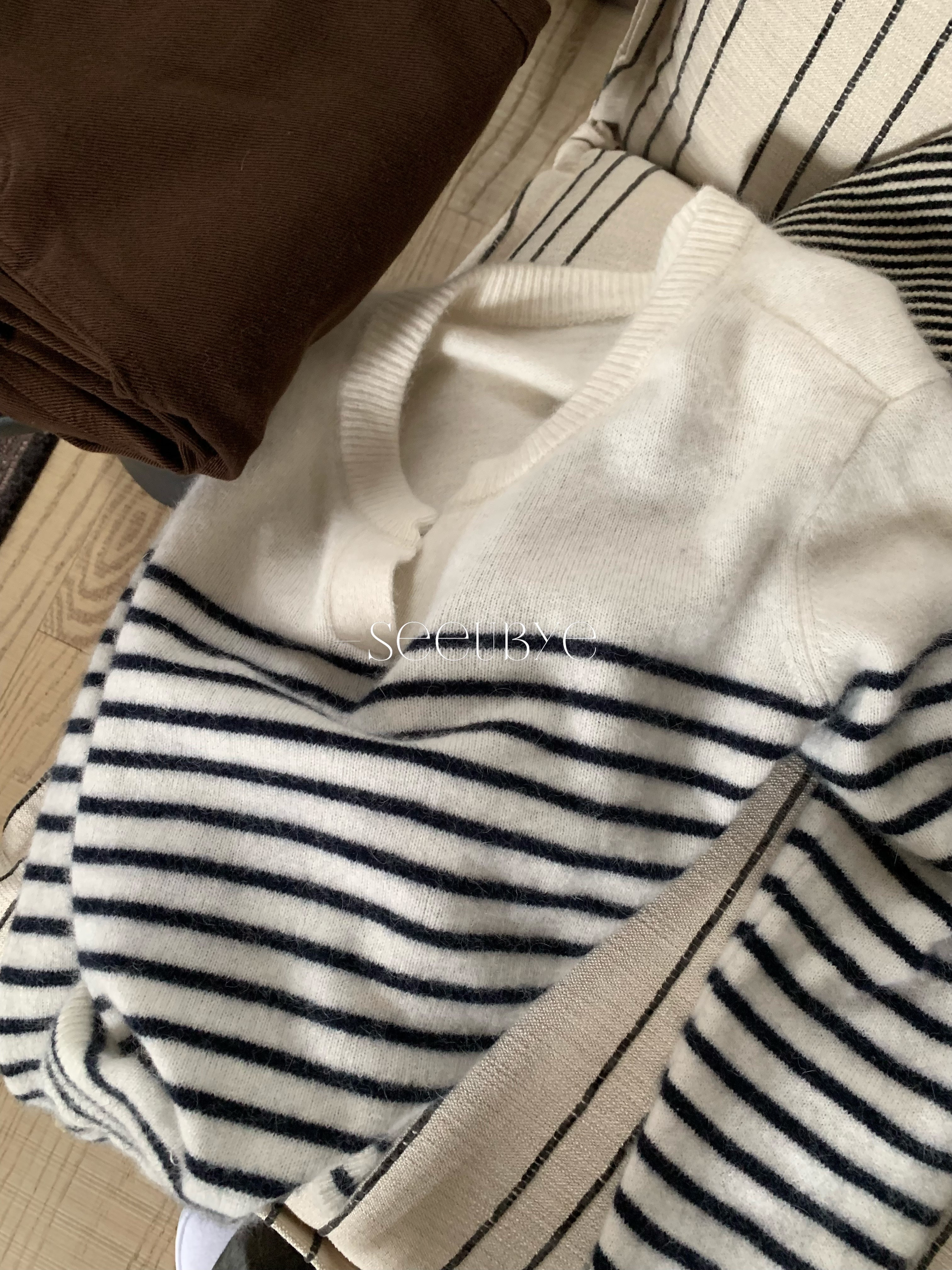 太韓了這件！羊毛條紋毛衣6