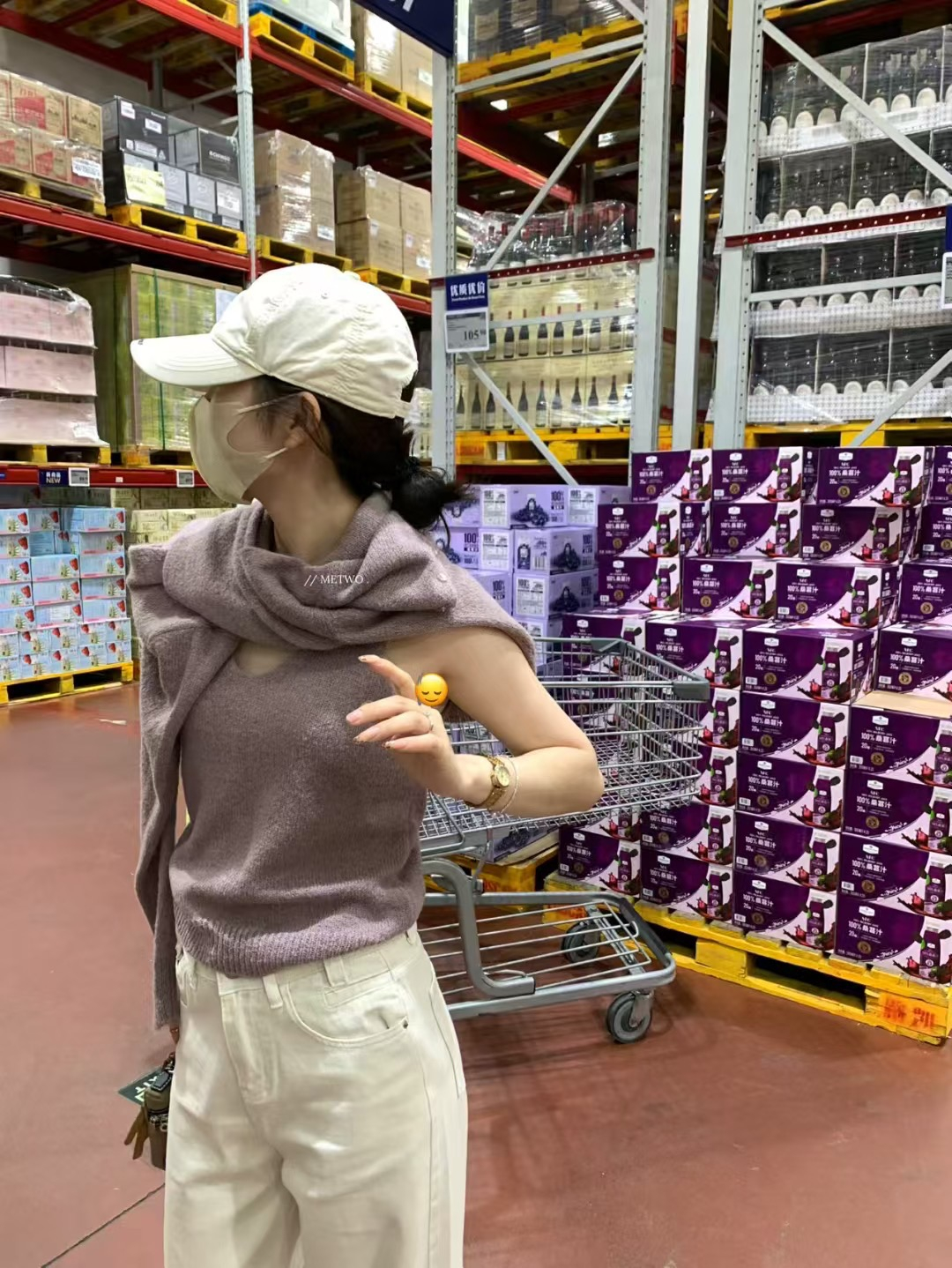 紫色兩件套毛衣2