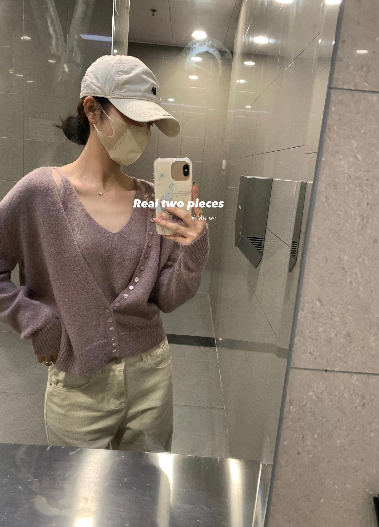 紫色兩件套毛衣6