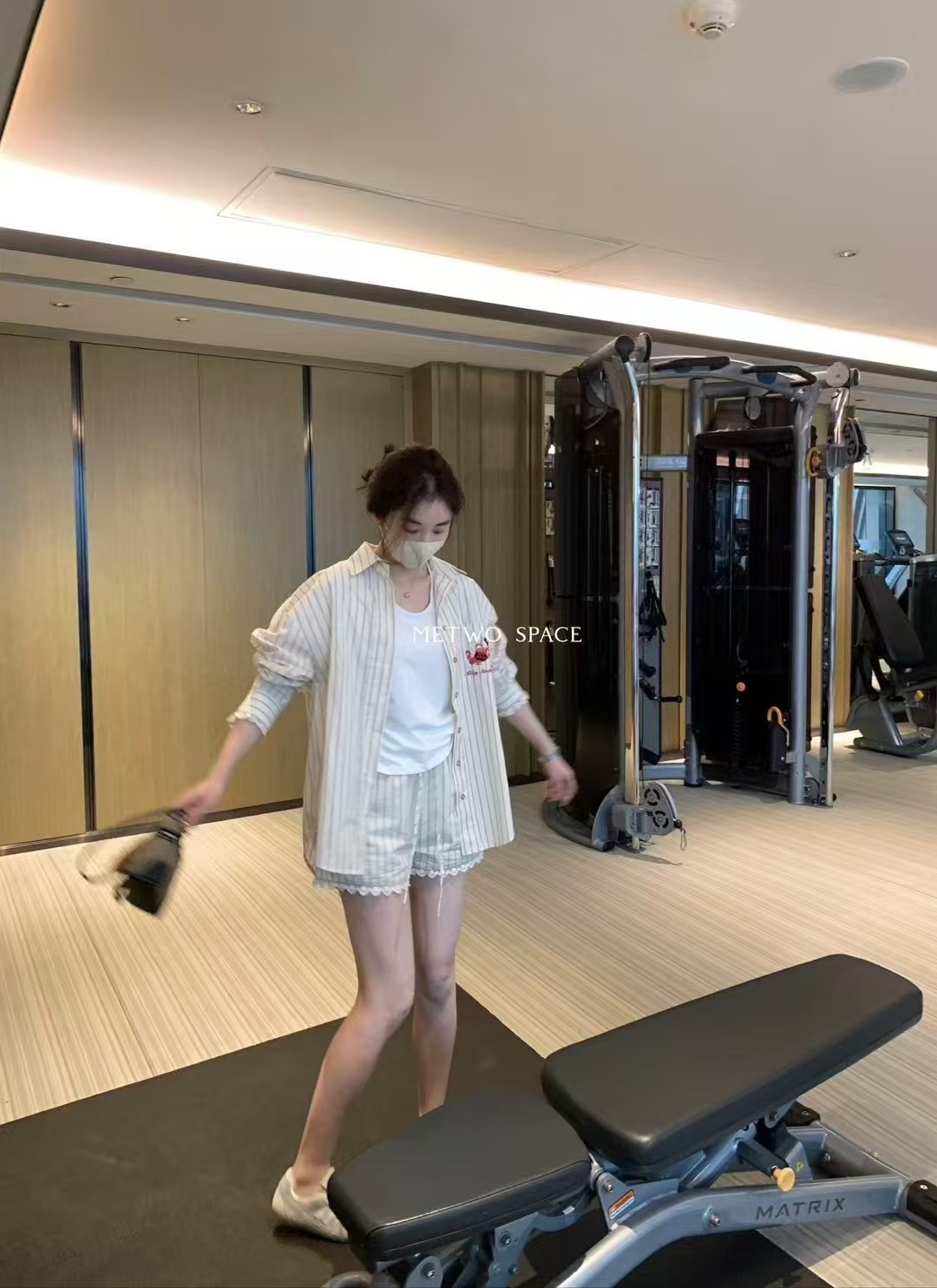 凱蒂貓歐貨條紋襯衫套裝5