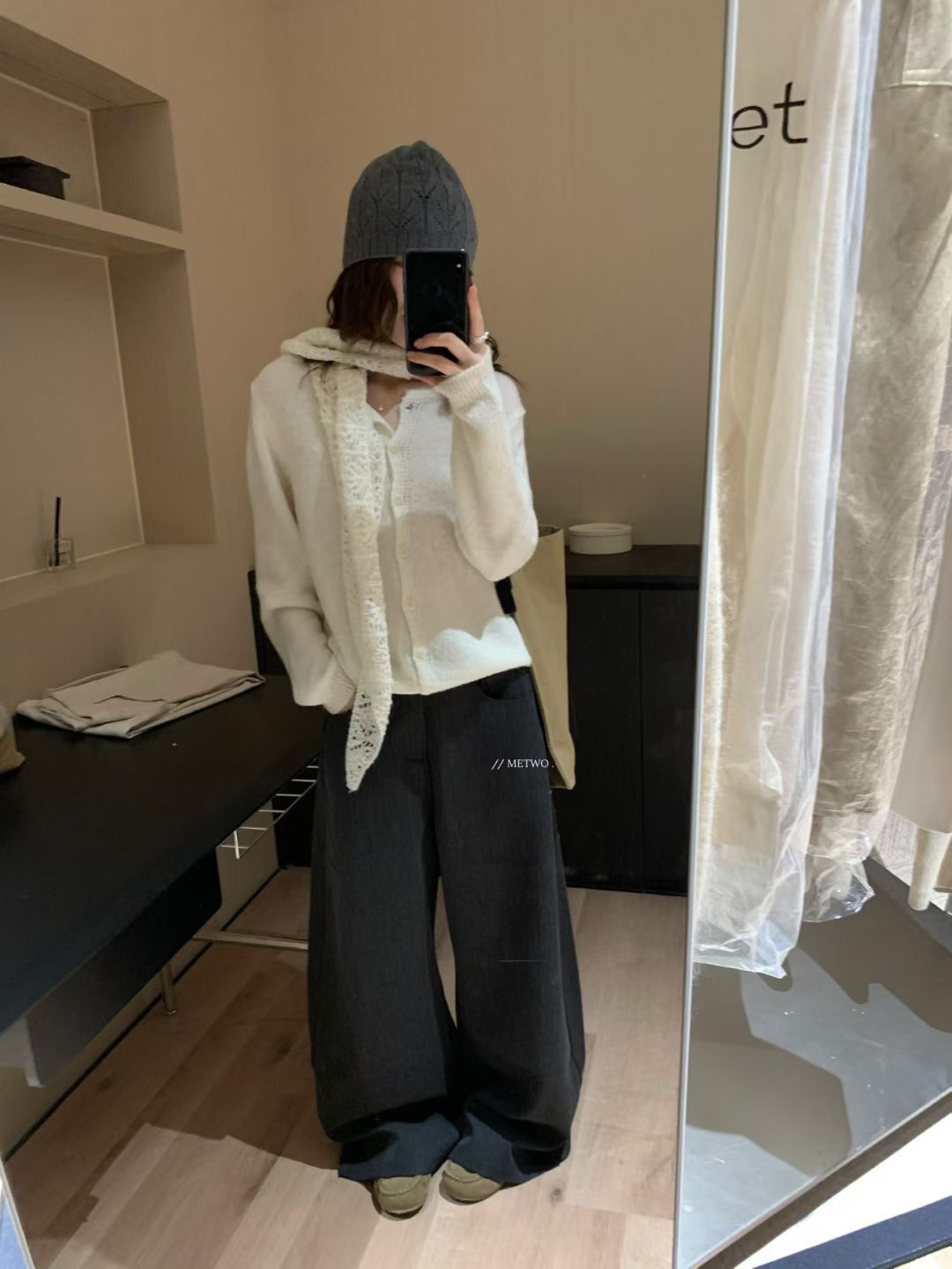 開衫毛衣➕圍巾13