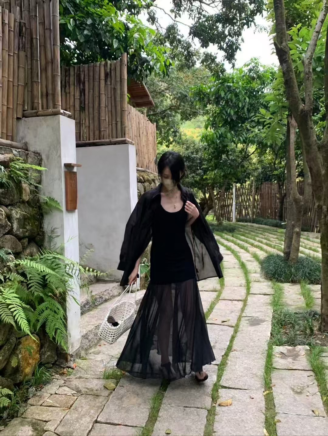 吊帶紗裙➕襯衫 2件套3