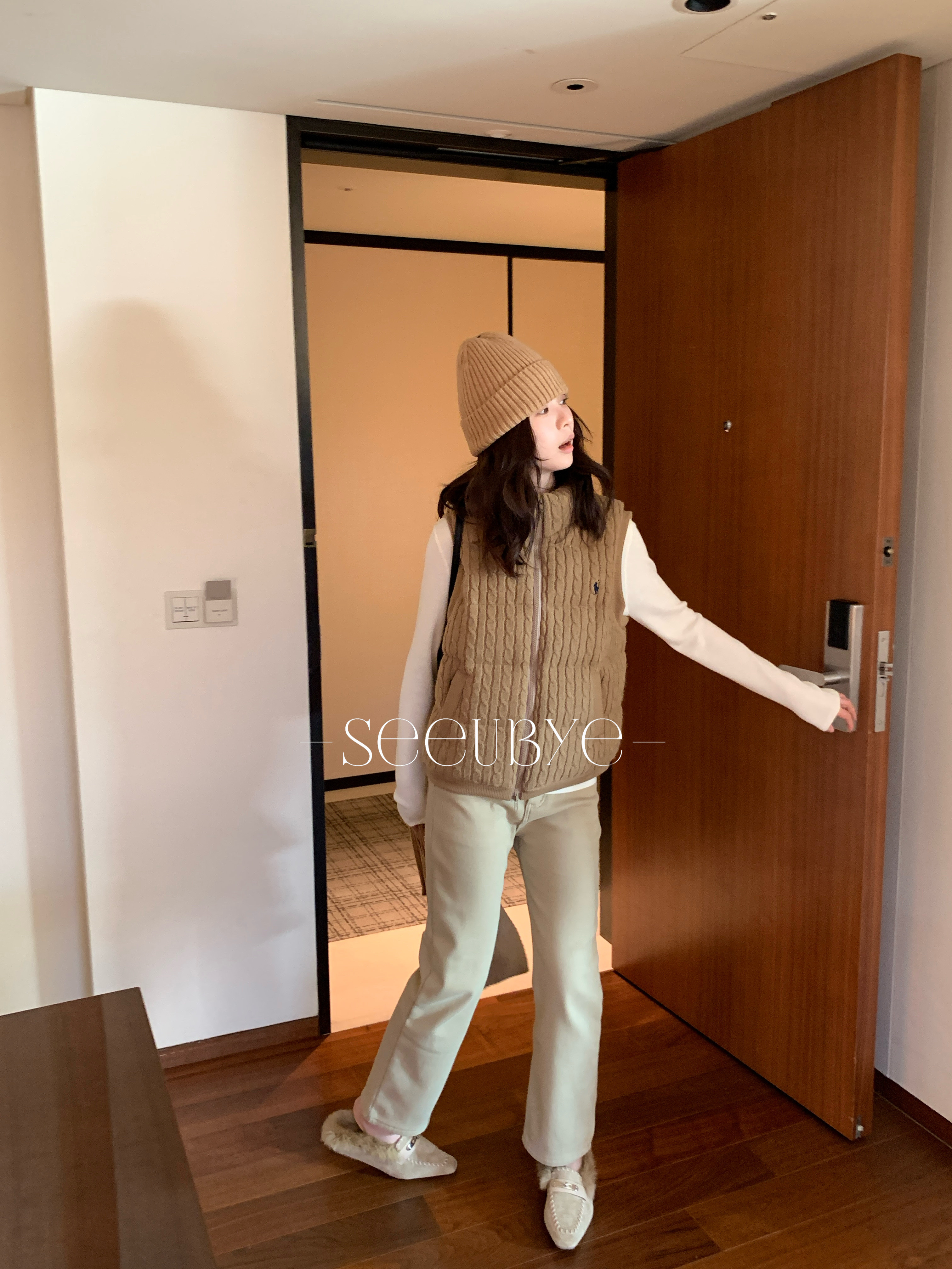 ralph laur*n 毛線帽 ＋ 圍巾一組4