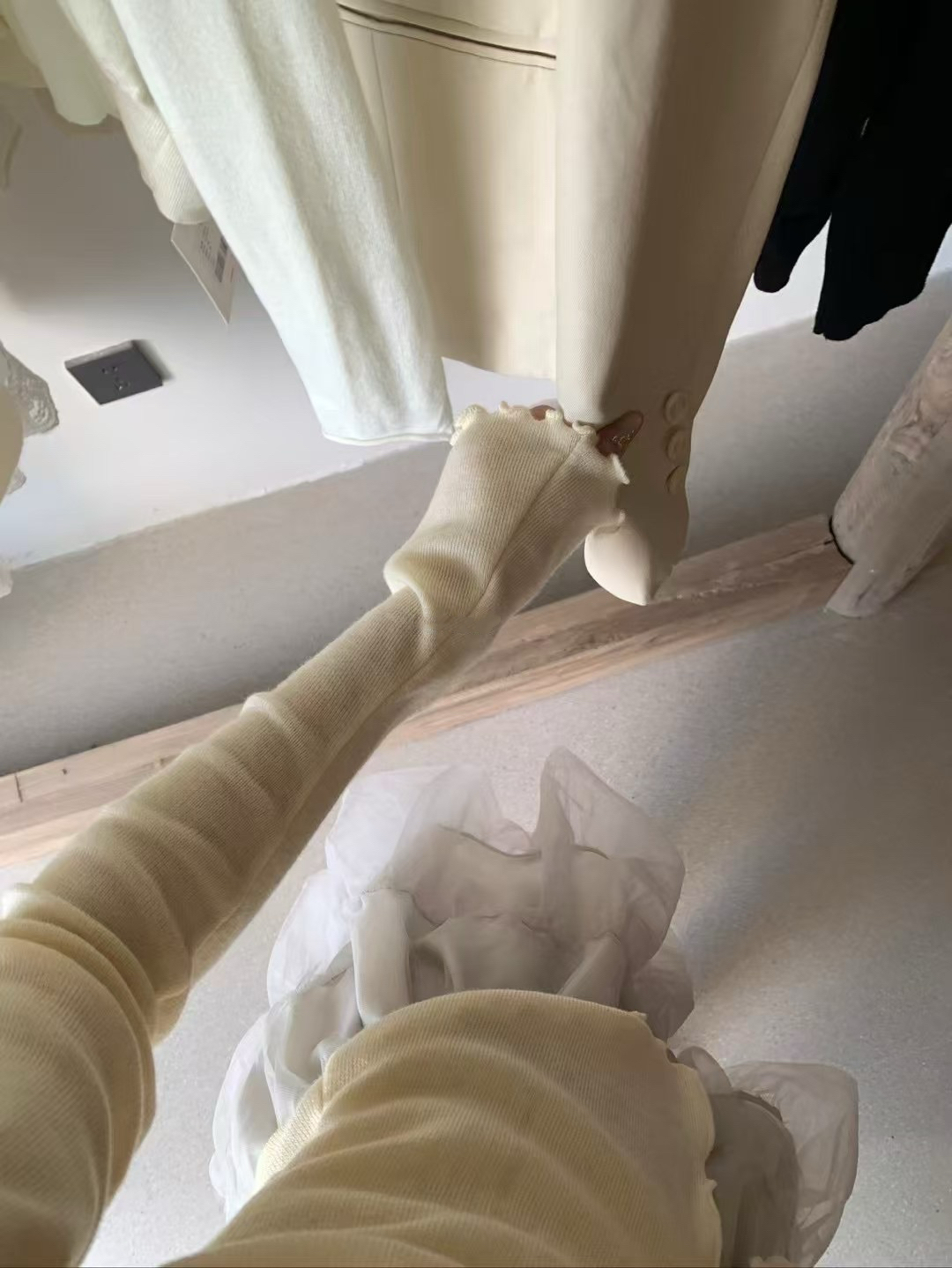 純欲帶花飄帶！針織假兩件11