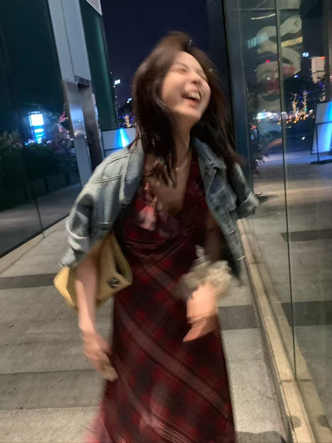 度假格子連衣裙5