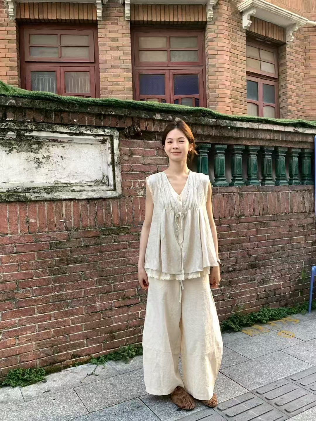 日系假兩件上衣1