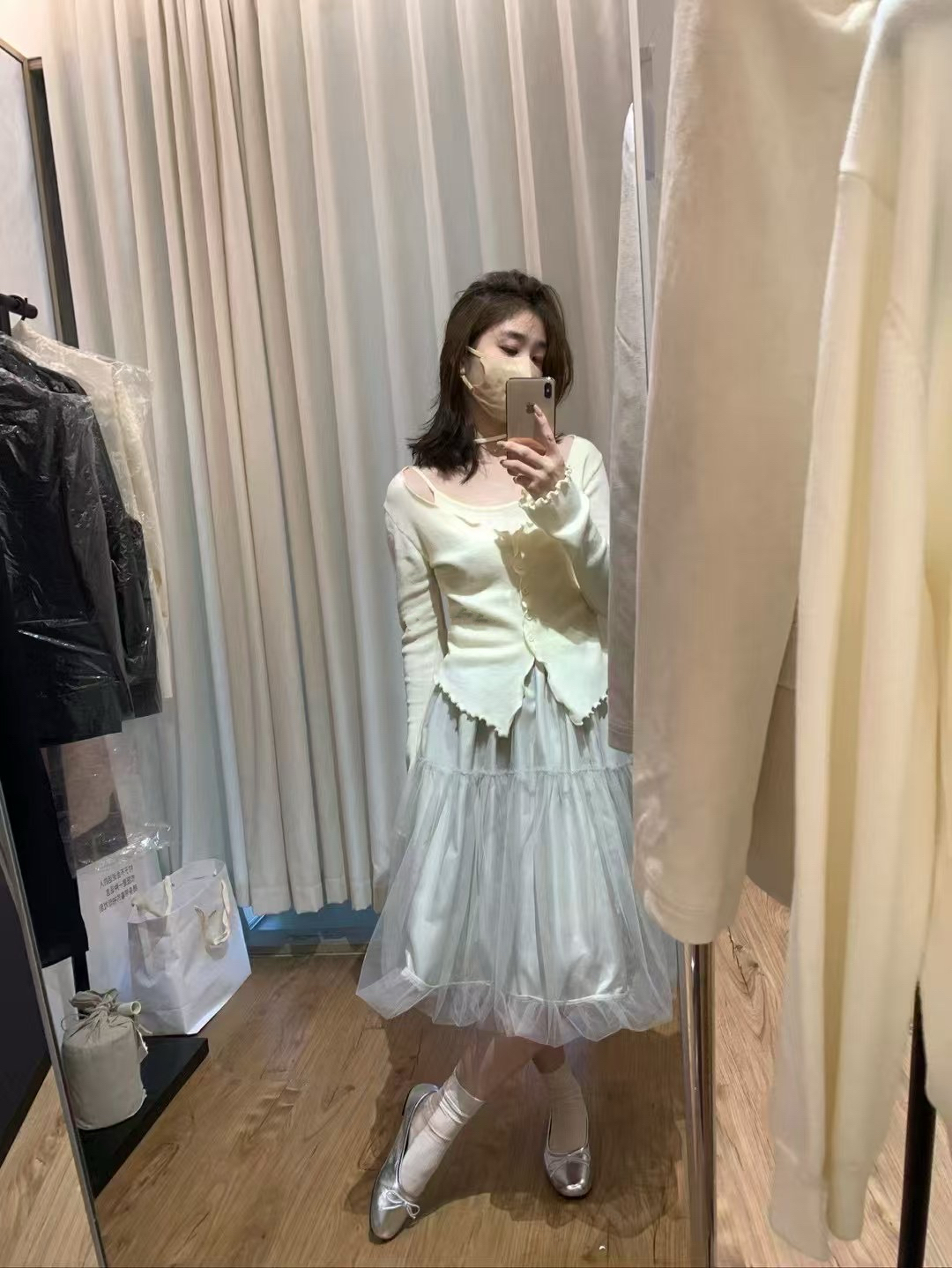 純欲帶花飄帶！針織假兩件12