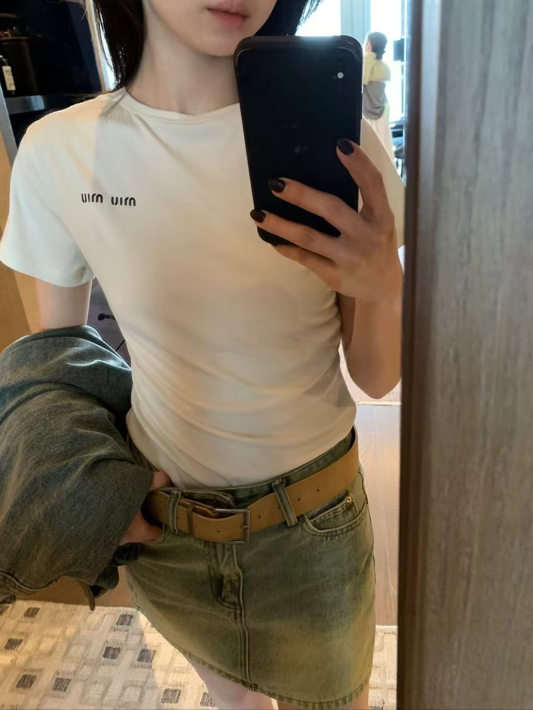 牛仔半裙（配腰帶）4