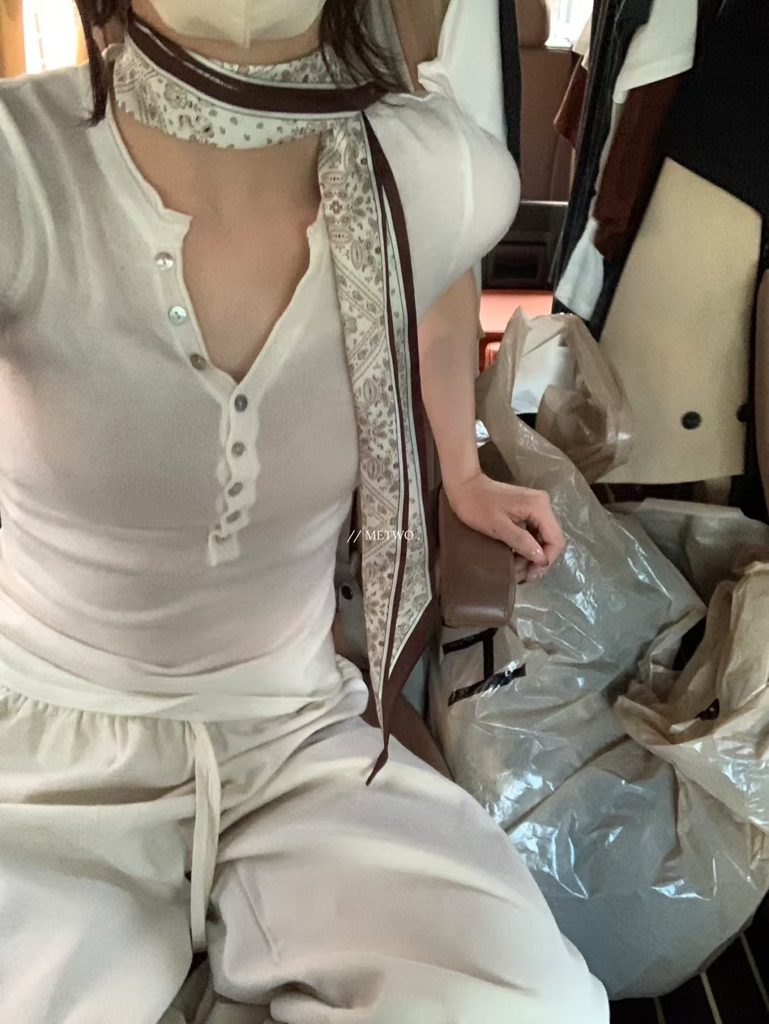 紙片人5色紐扣針織10