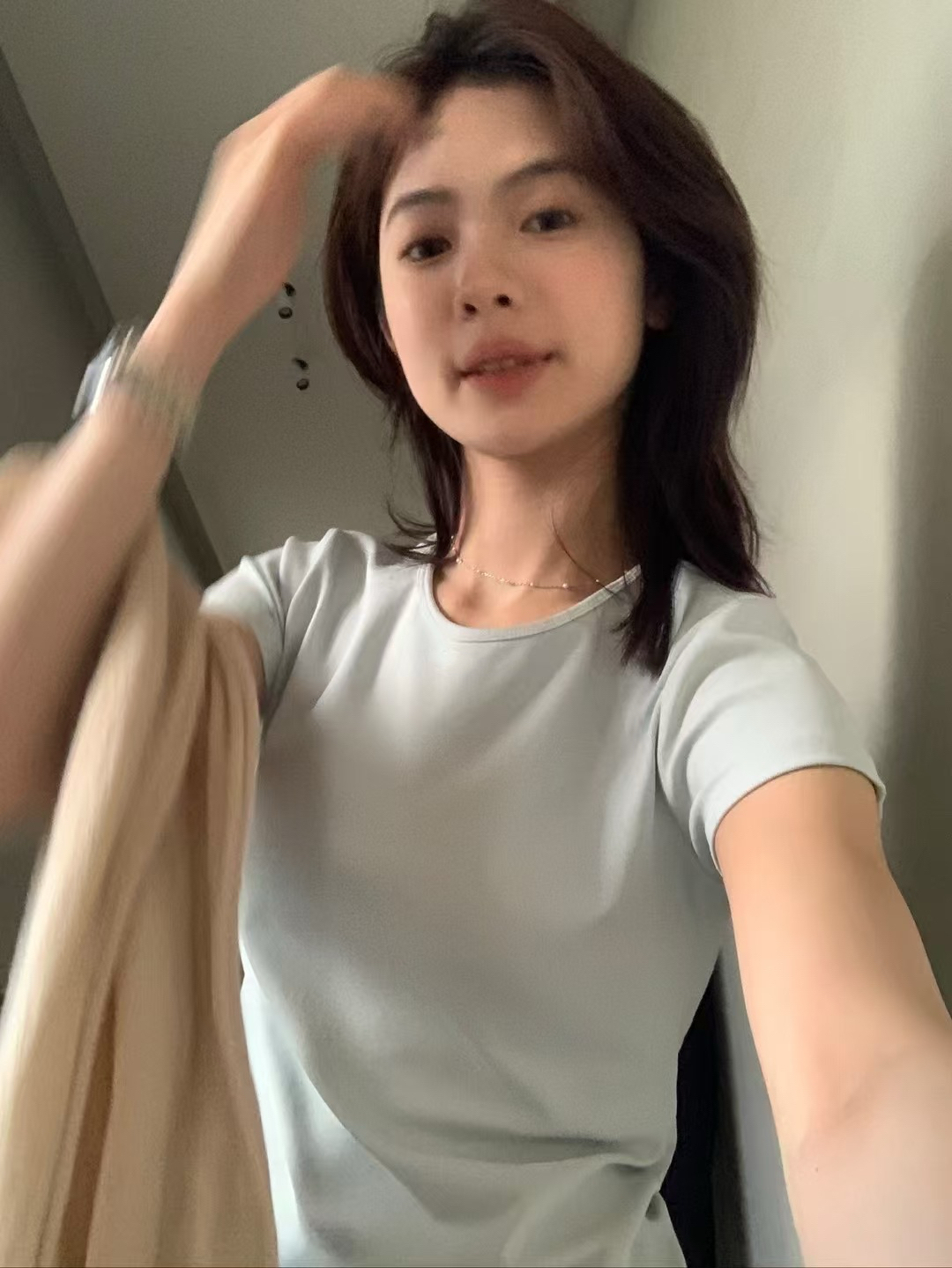 8色！skim*正肩紙片tee25