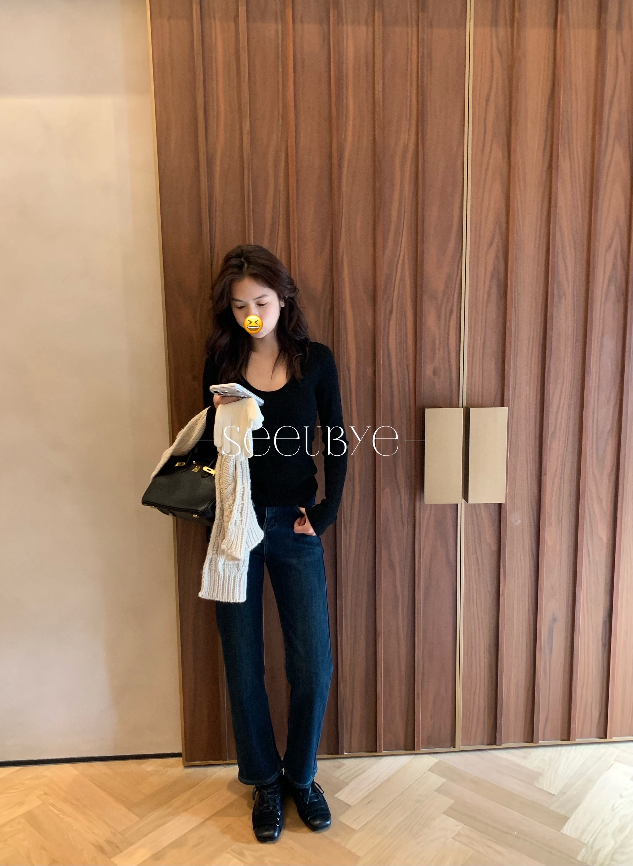 加絨牛仔直筒神褲4