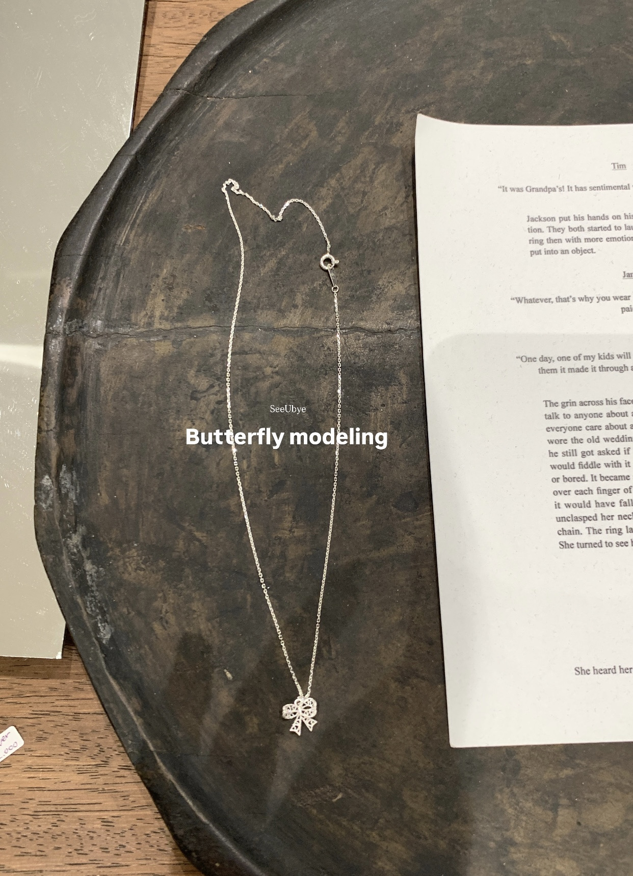 聖誕系列｜蝴蝶modelling純銀項鍊7