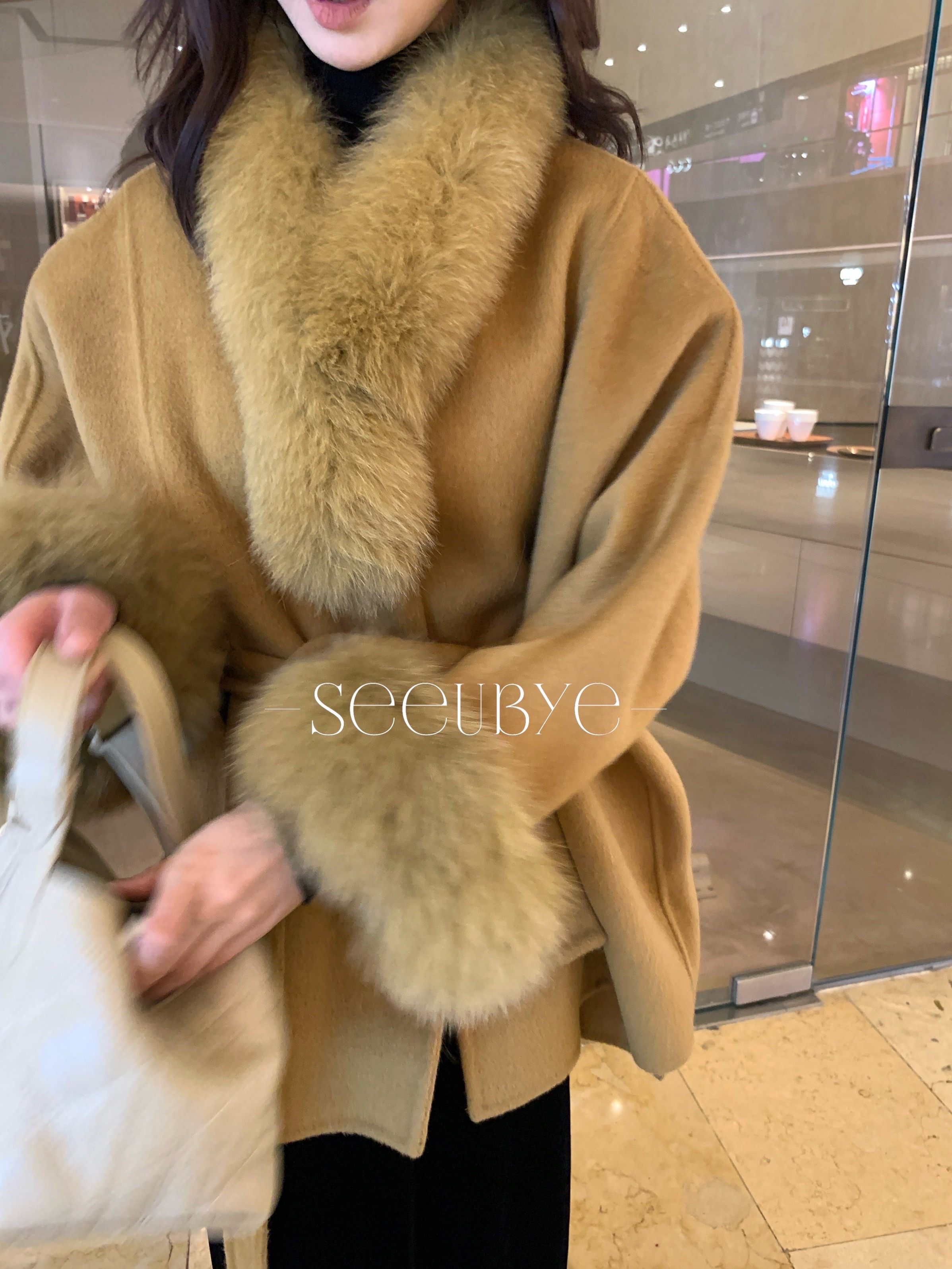 黑標｜毛毛可拆｜再送真毛領圍巾｜雙面大衣4