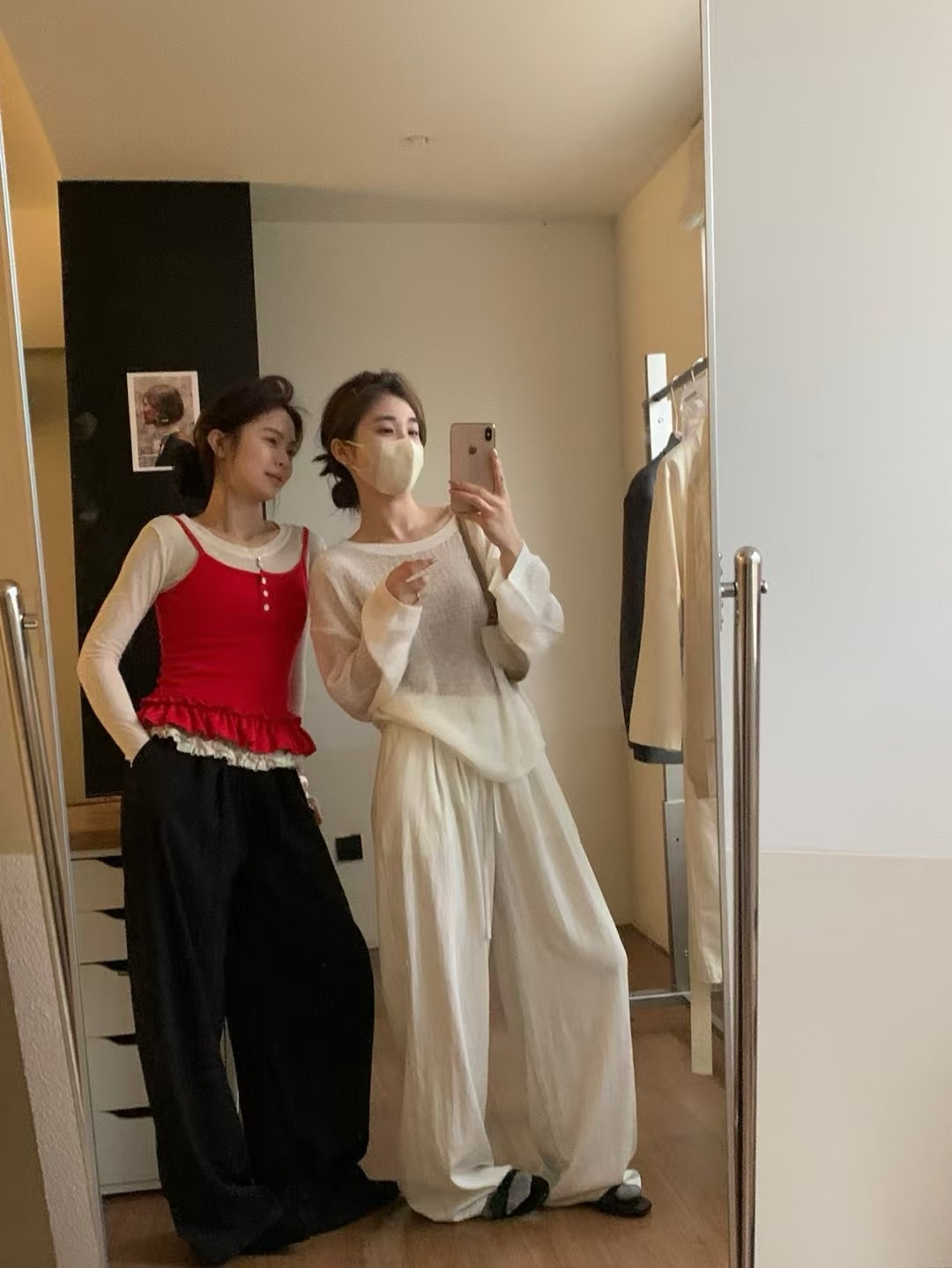 木耳邊韓系真兩件套1