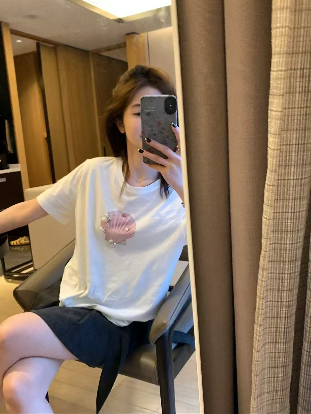 綁帶側邊百褶短裙8