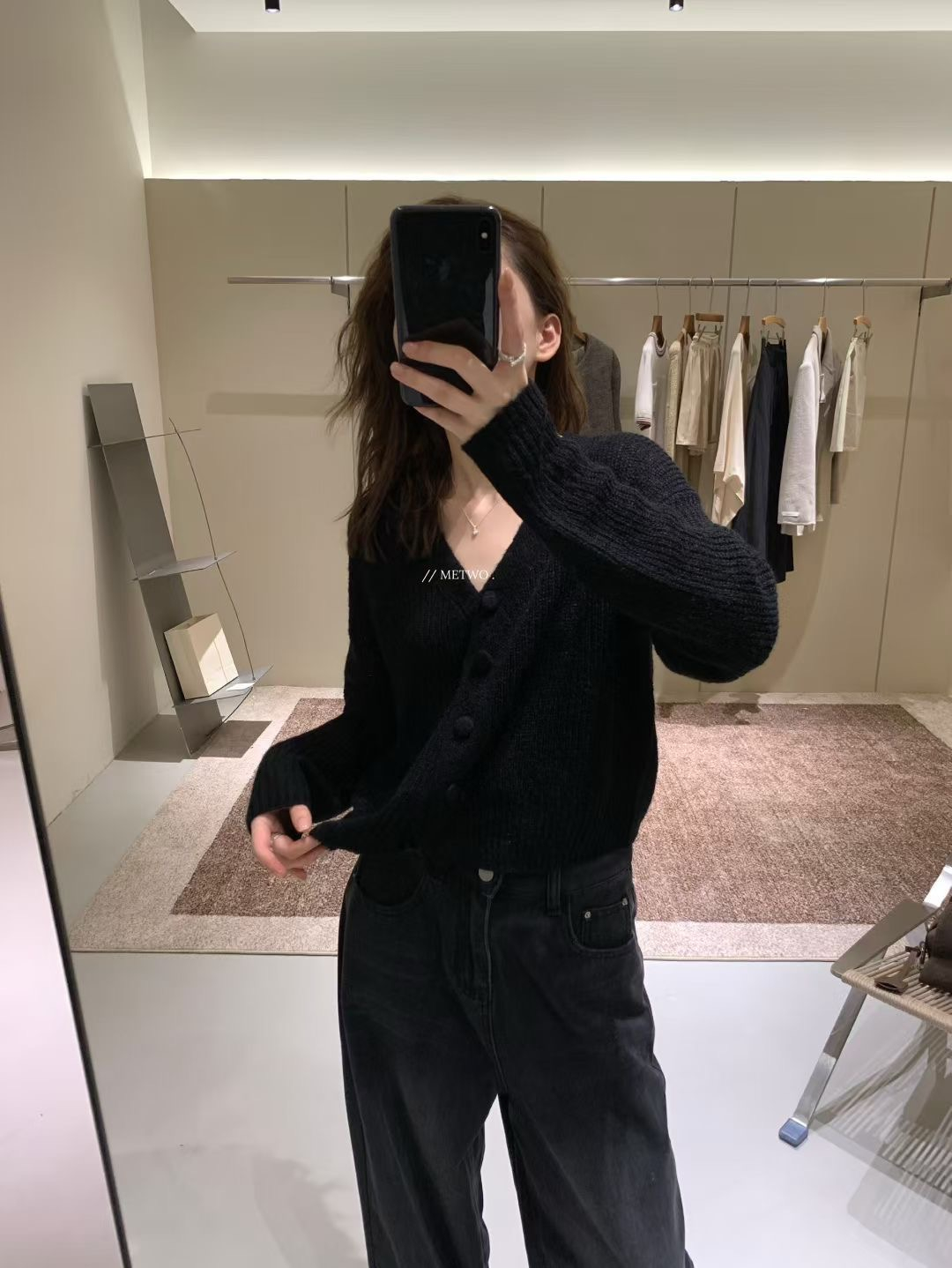 馬海毛開扣毛衣17