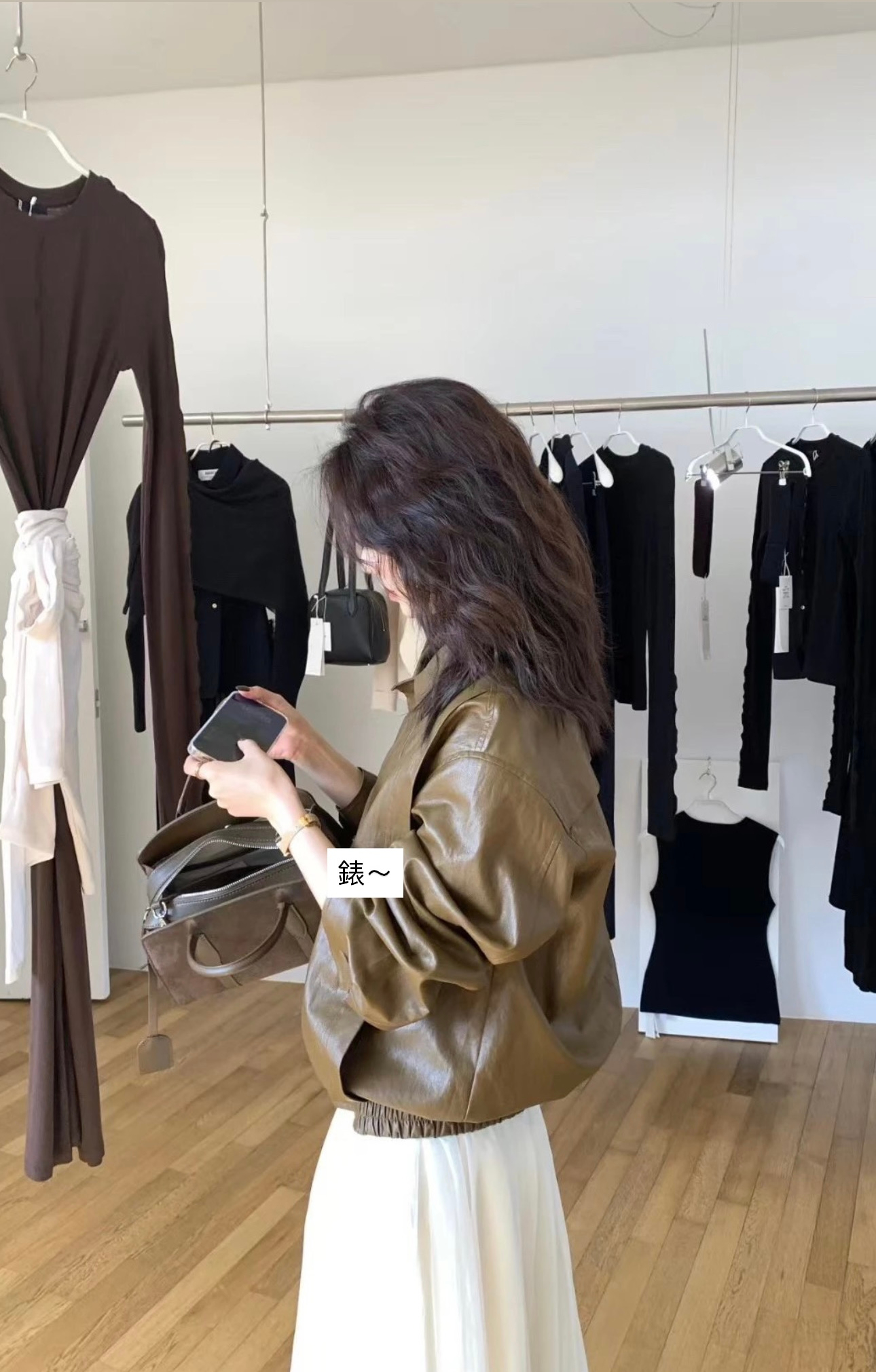 小羊皮奶茶色手錶6