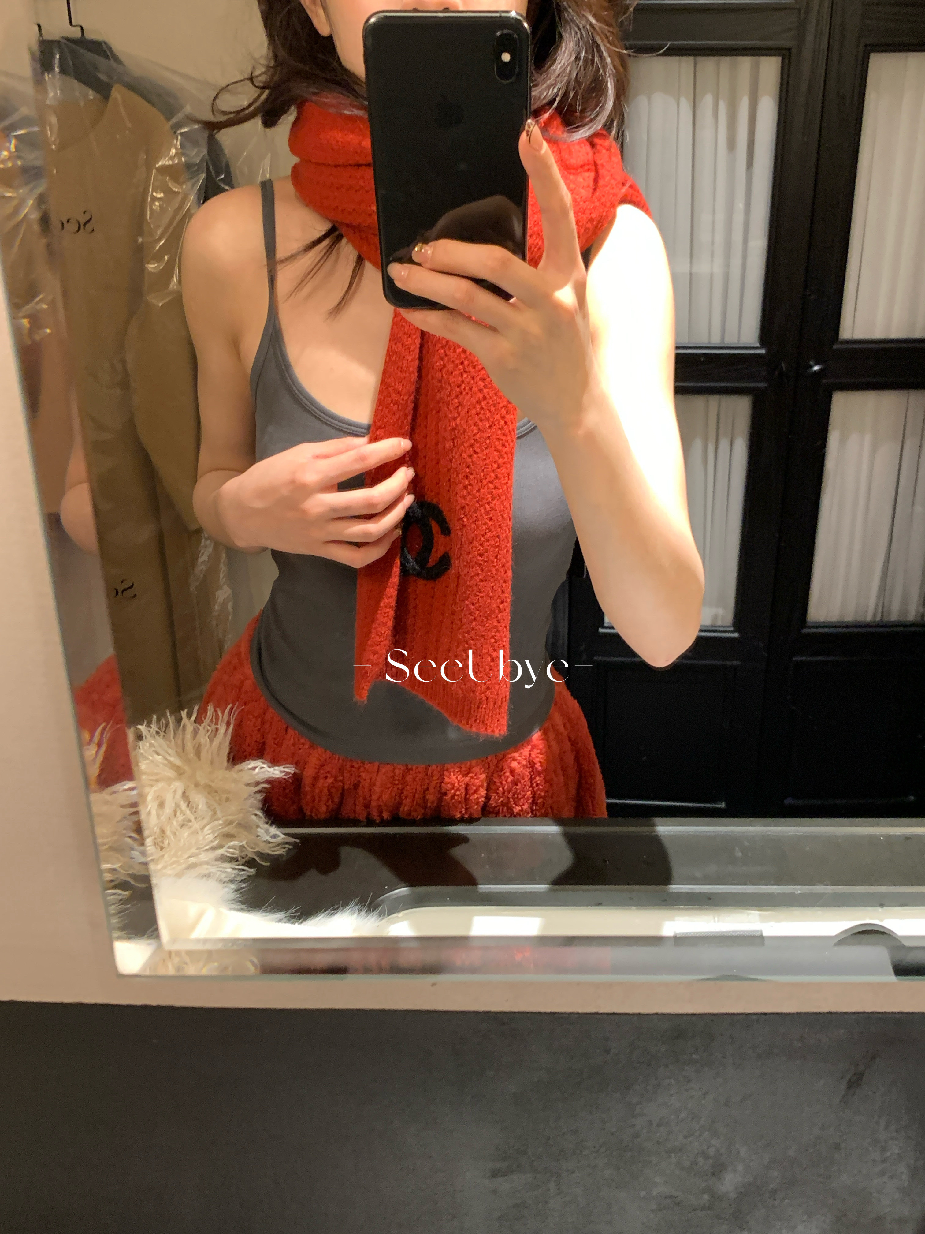 新年紅小香奶奶圍巾3