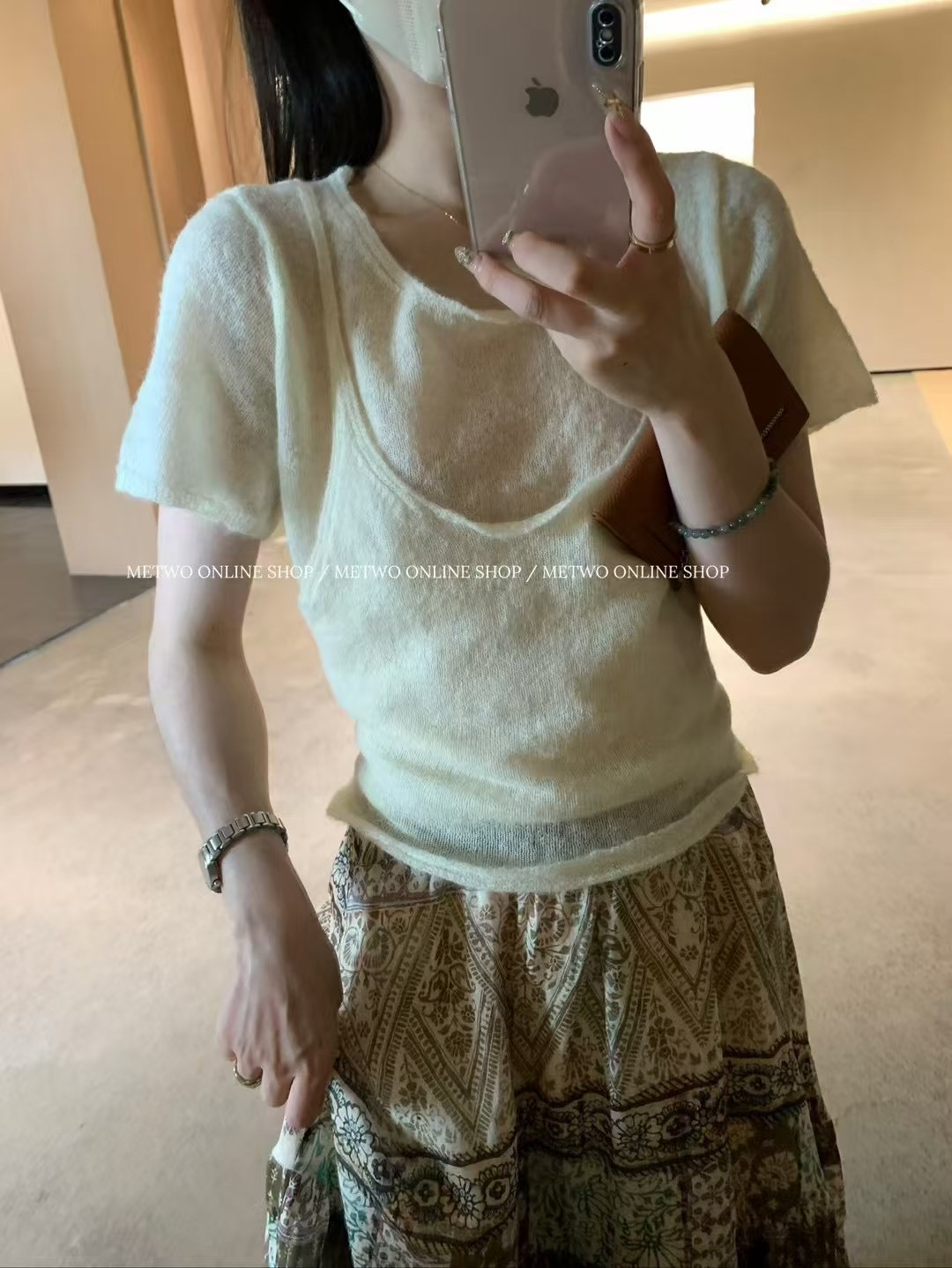 韓式假兩件小衫9