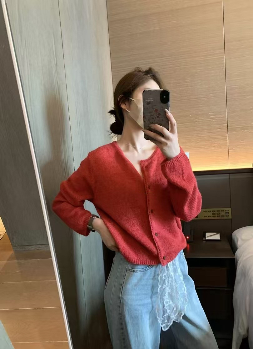 韓代5色小開衫18