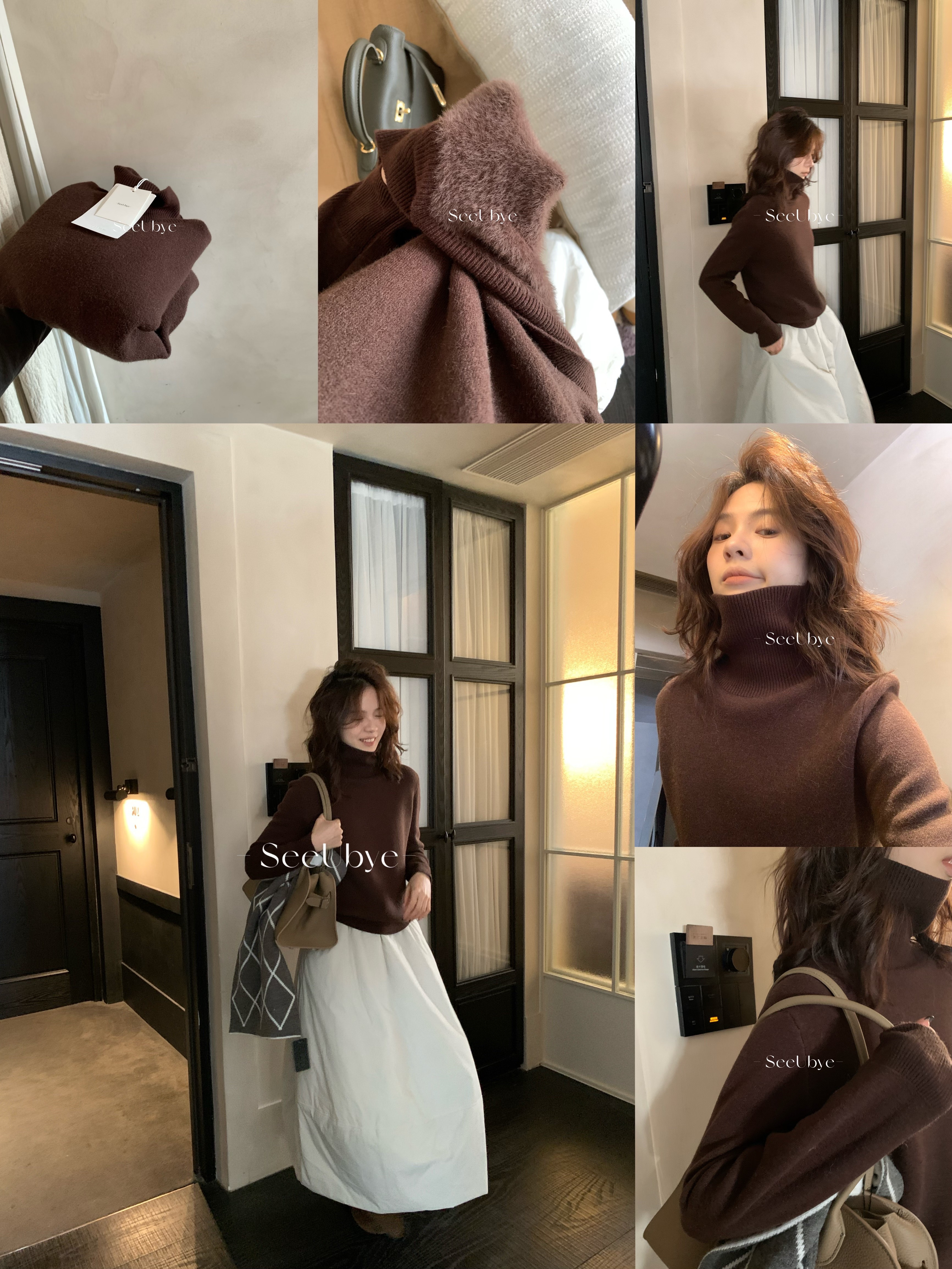 面料升級羊絨蛋白絨高領毛衣｜暖教自然發熱/7色6