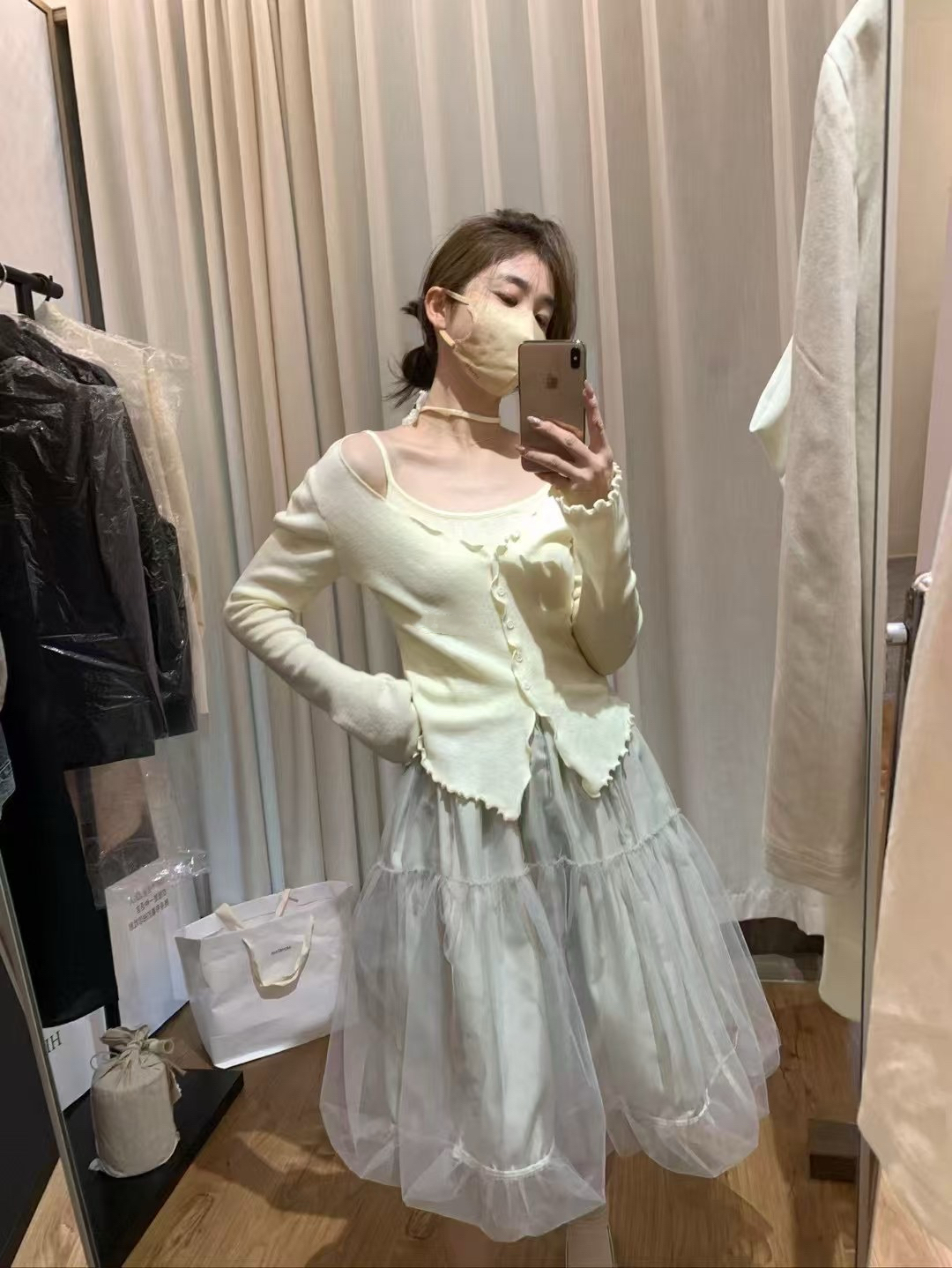 韓系網紗裙7