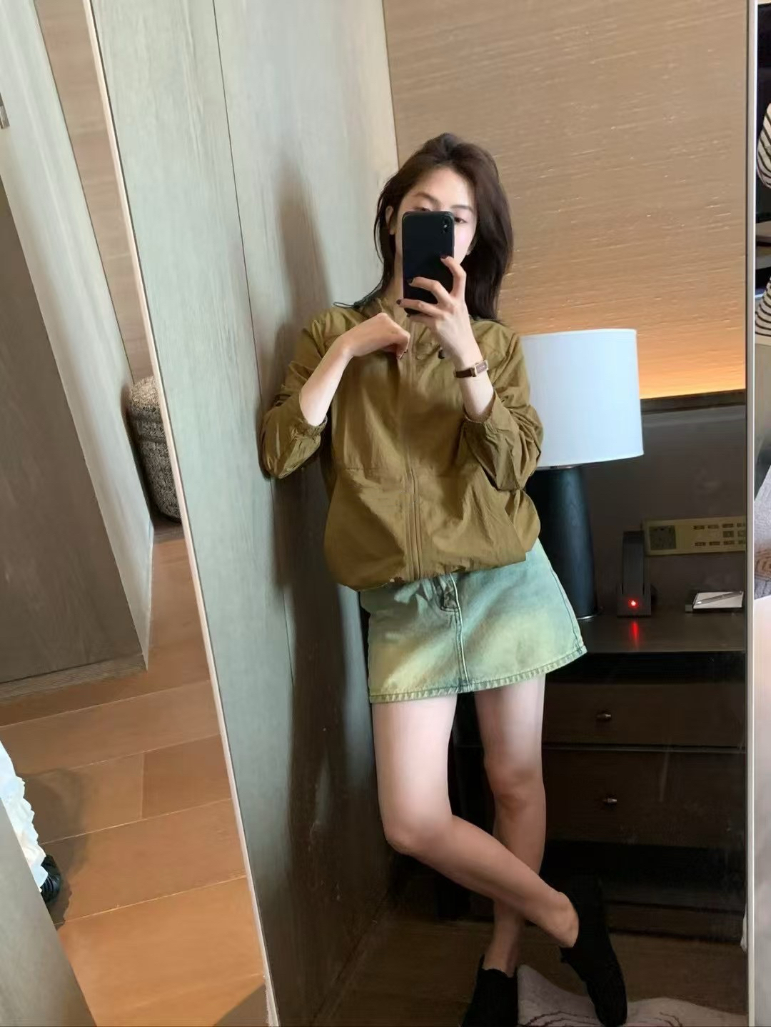 牛仔半裙（配腰帶）10