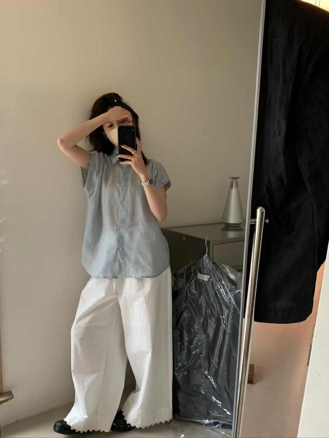 花苞100％亞麻小衫9