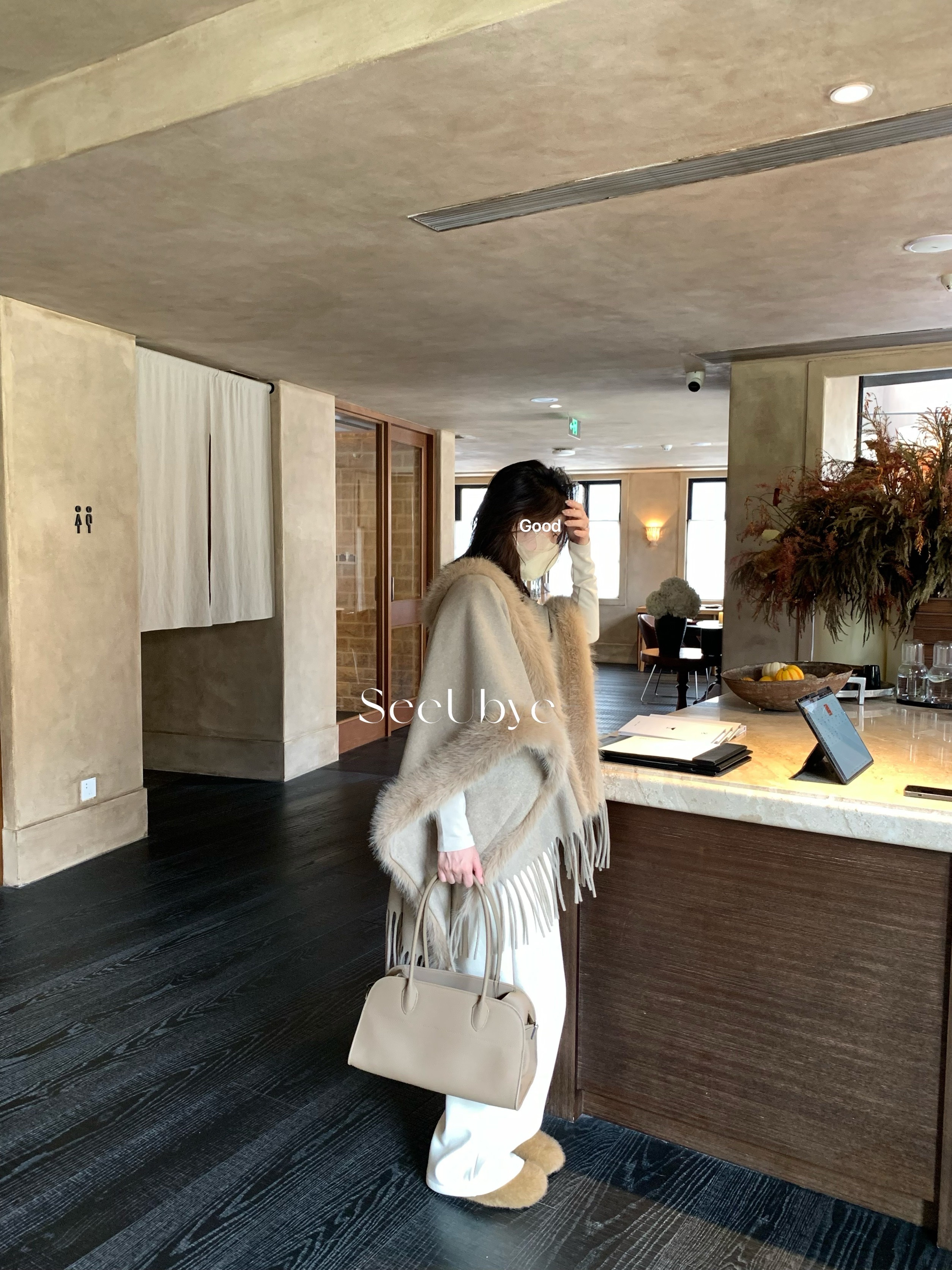 人生狐狸毛斗篷｜超溫暖壁爐5