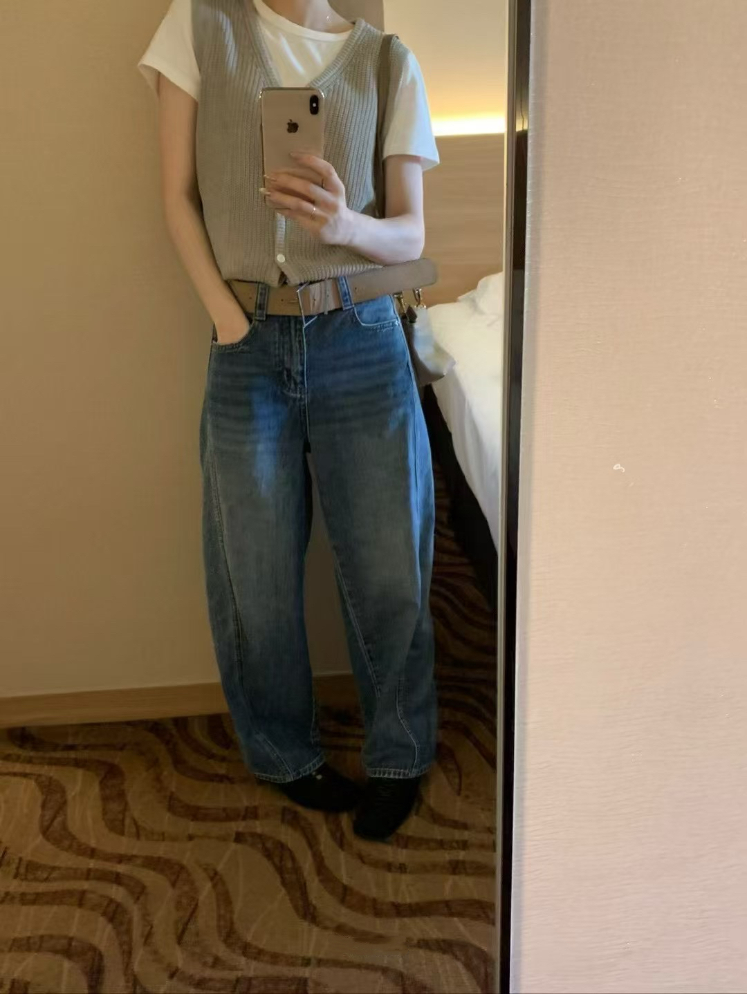 彎刀牛仔褲（配皮帶6