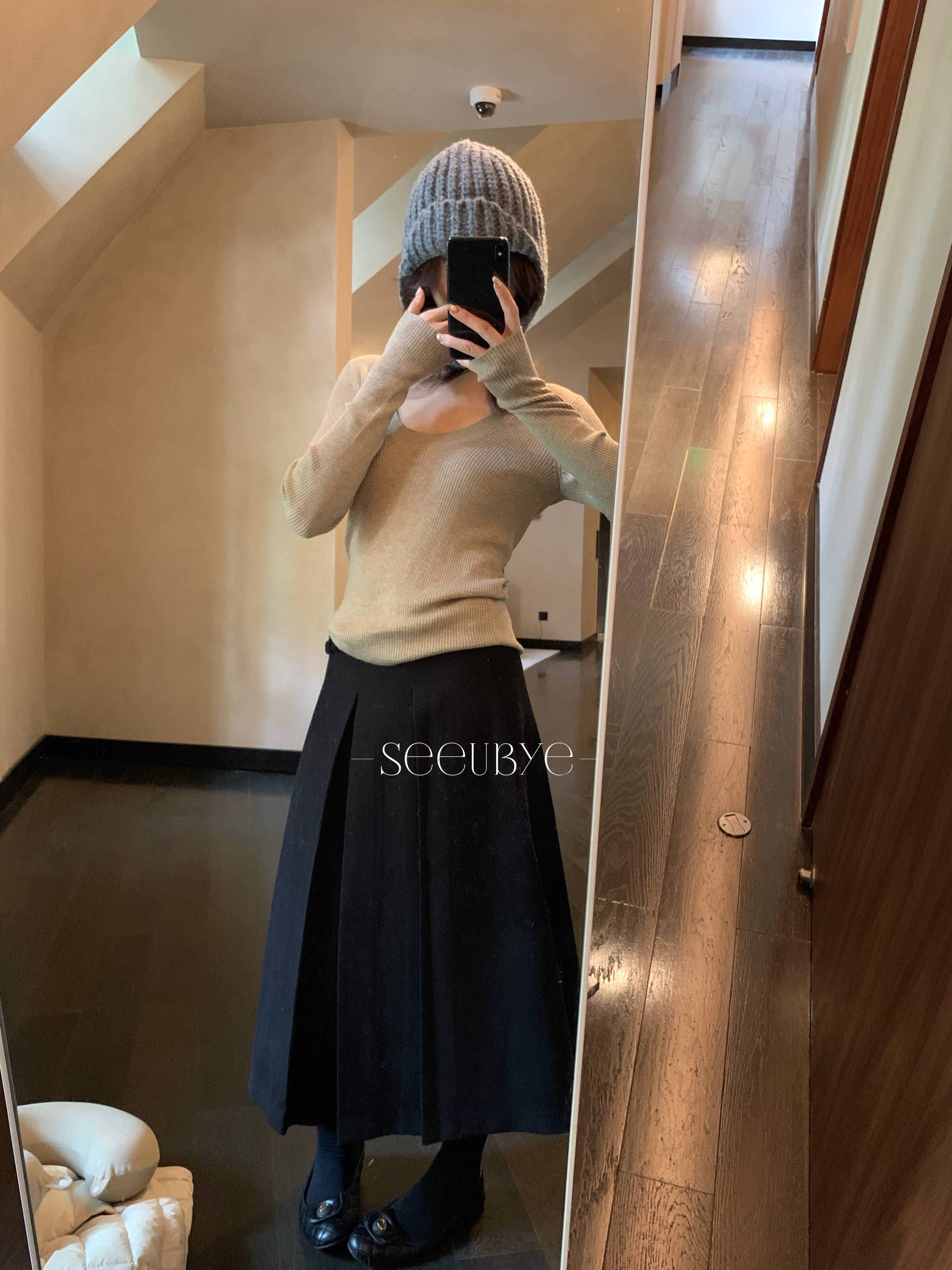 呢子百褶五分群（送腰帶）7