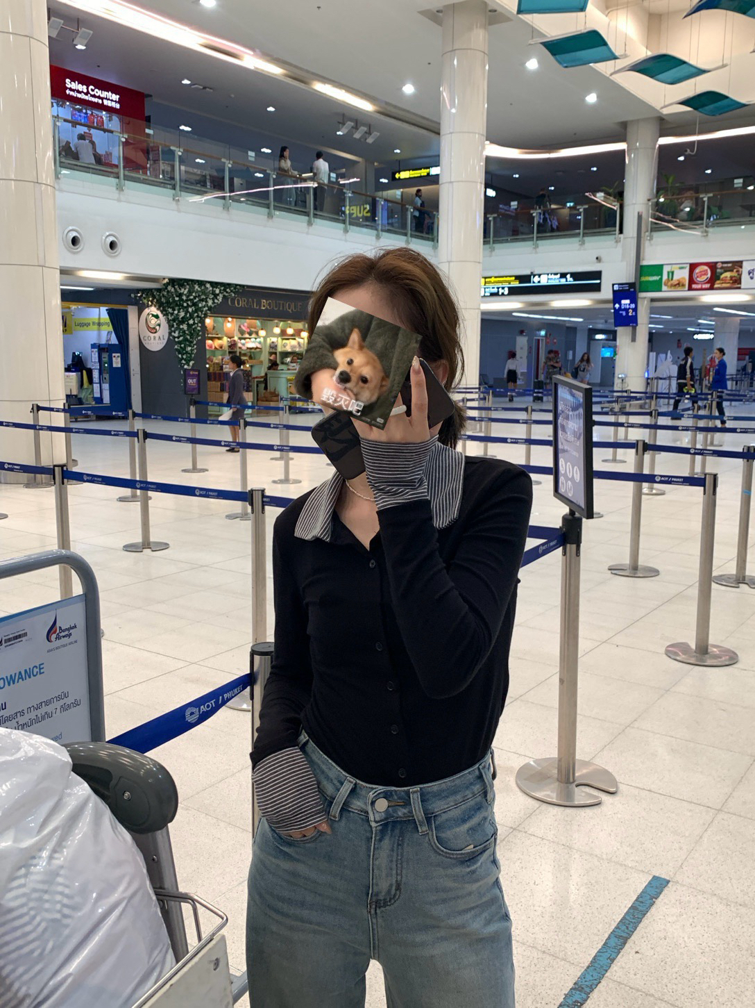 拼接條紋polo針織上衣4