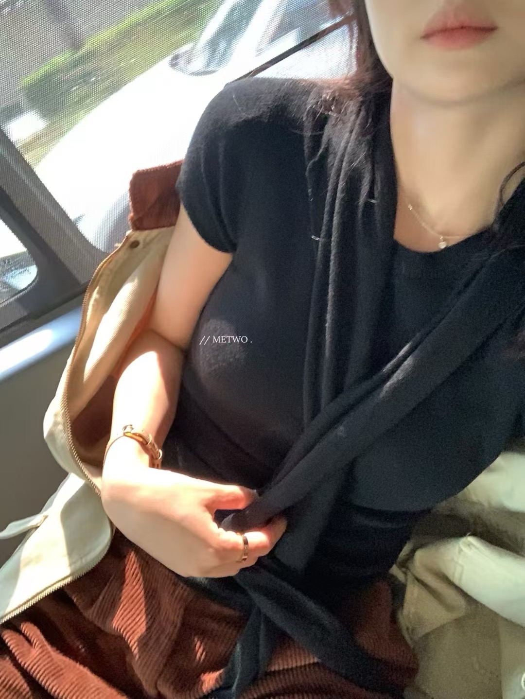 兩件套短袖帶披肩2